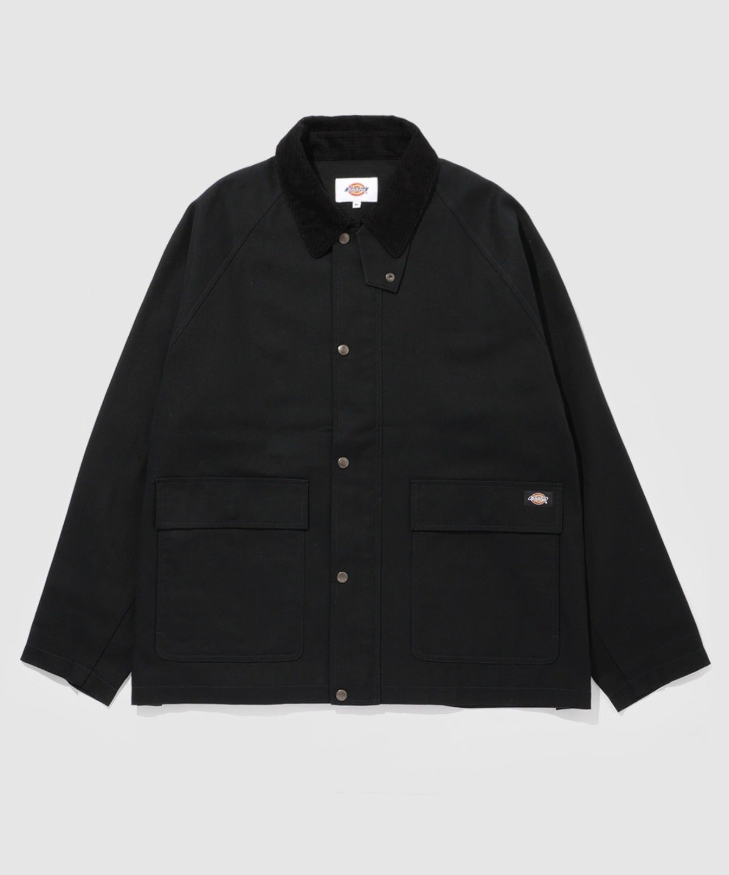 ディッキーズ Dickies 襟コーデュロイ ダックキャンバス ワークジャケット（ブラック） ブラック