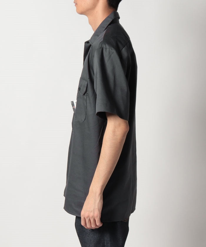 ディッキーズ Dickies 【Dickies / ディッキーズ】SHIRTS SSFQ シャツ 羽織 半袖 ワークシャツ ロゴ ワンポイント ミドル丈 1574