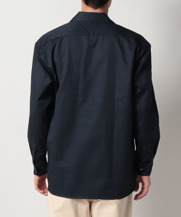 ディッキーズ Dickies さっと羽織れる◎ 【Dickies / ディッキーズ】SHIRTS LSFQ シャツ 羽織り 長袖 ワークシャツ ワンポイント カジュアルシャツ 無地 574 （ダークグリーン） ダークグリーン