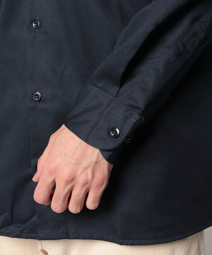 ディッキーズ Dickies さっと羽織れる◎ 【Dickies / ディッキーズ】SHIRTS LSFQ シャツ 羽織り 長袖 ワークシャツ ワンポイント カジュアルシャツ 無地 574 （ダークグリーン） ダークグリーン