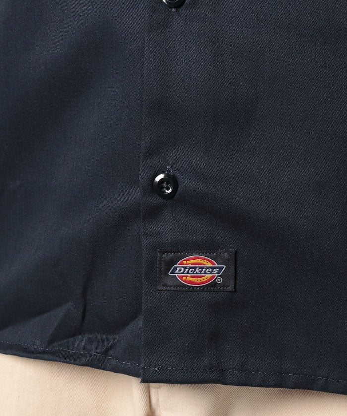 ディッキーズ Dickies さっと羽織れる◎ 【Dickies / ディッキーズ】SHIRTS LSFQ シャツ 羽織り 長袖 ワークシャツ ワンポイント カジュアルシャツ 無地 574 （ダークグリーン） ダークグリーン