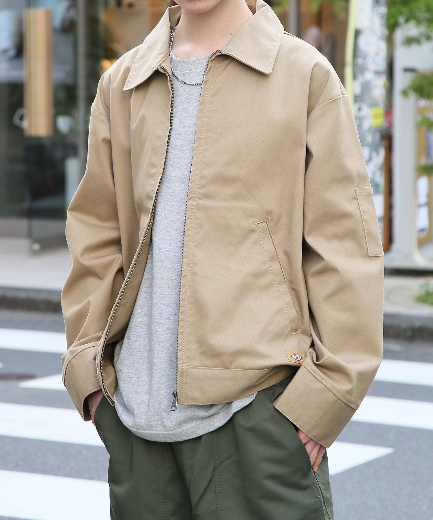 ディッキーズ Dickies 【Dickies / ディッキーズ】 T/C/PUツイルFZIPブルゾン アウター ブルゾン ジップ 長袖 ポケット ステンカラー 3178ー4130