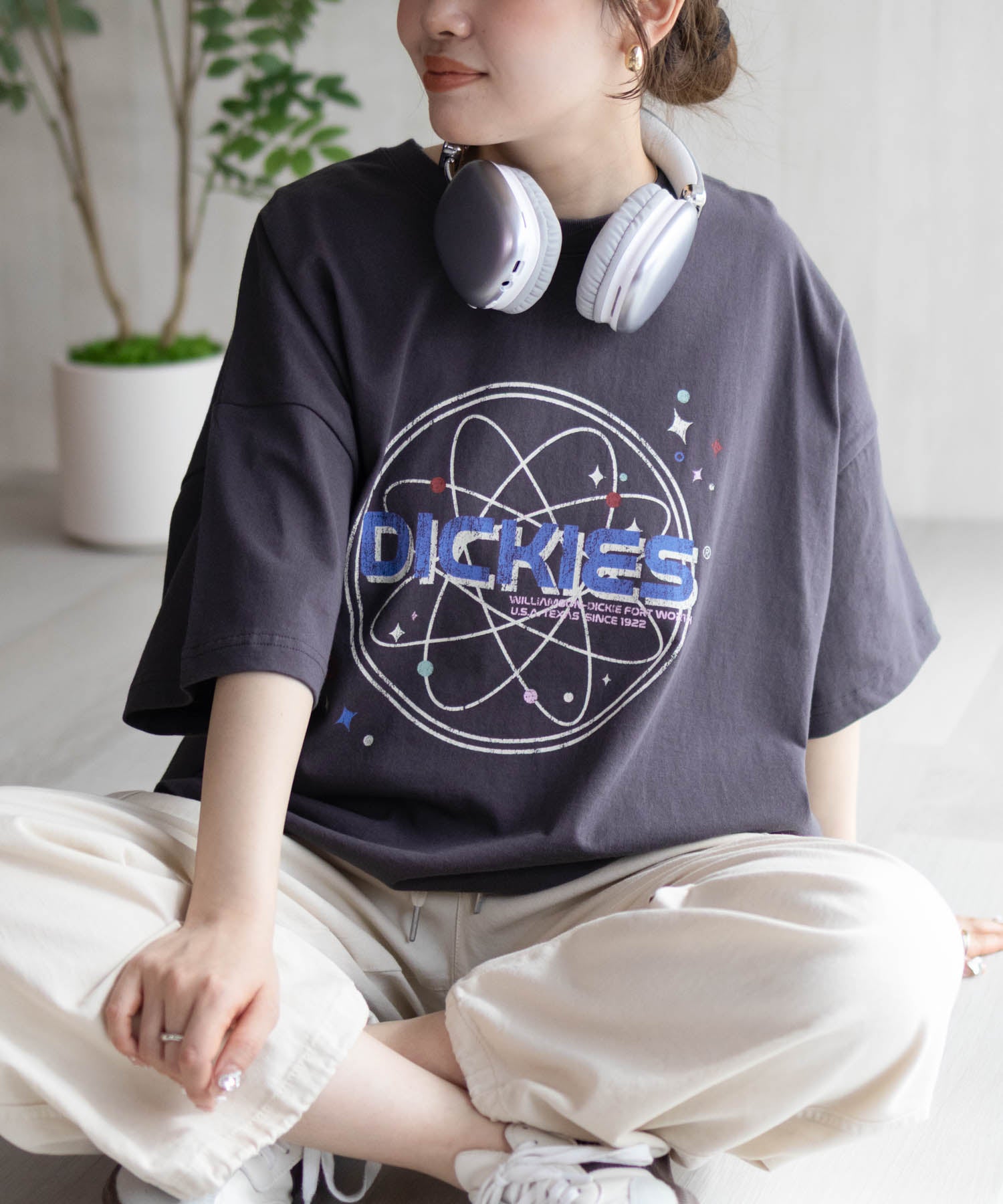 ディッキーズ Dickies バイオ加工アイコンTシャツ （ピンクオレンジ） ピンクオレンジ