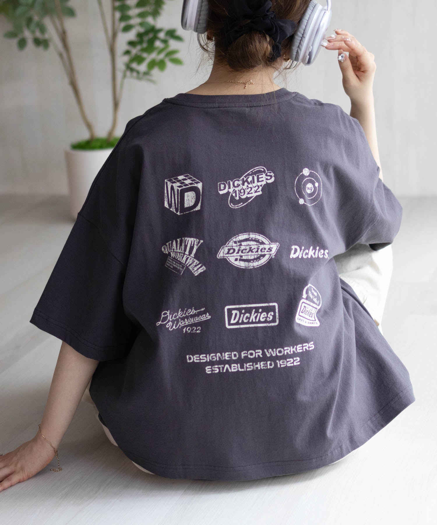 ディッキーズ Dickies バイオ加工アイコンTシャツ （ピンクオレンジ） ピンクオレンジ