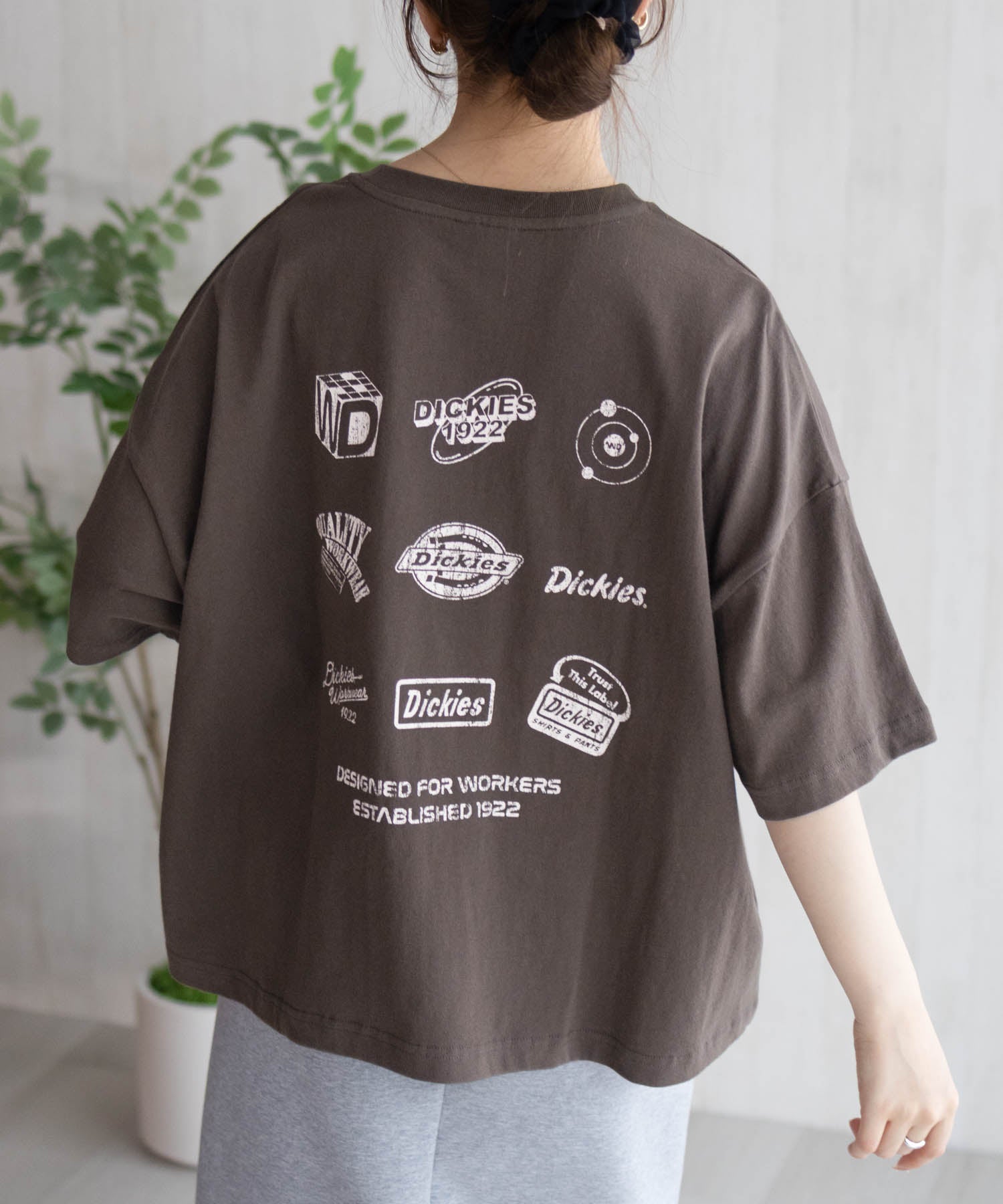 ディッキーズ Dickies バイオ加工アイコンTシャツ （ピンクオレンジ） ピンクオレンジ