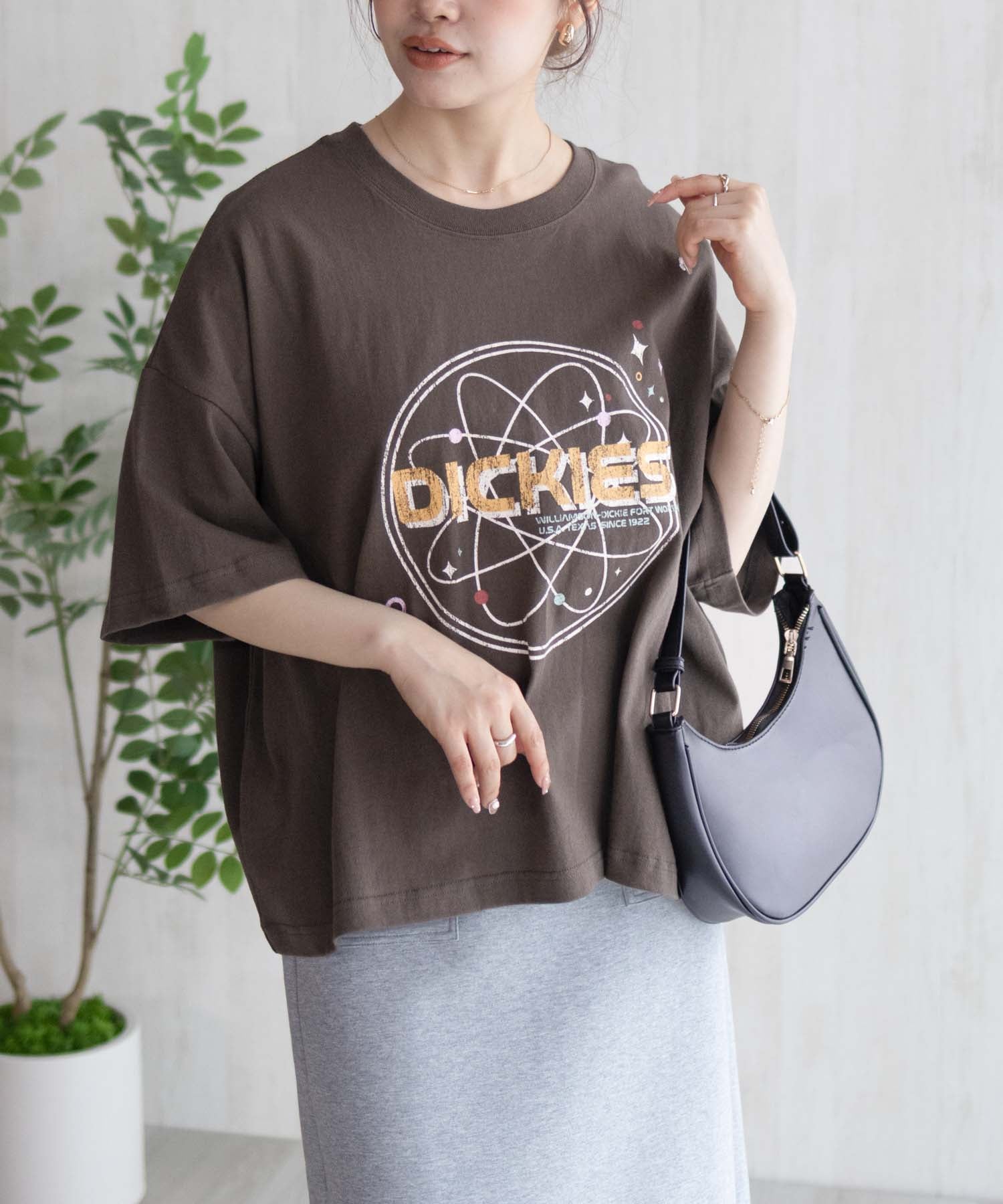 ディッキーズ Dickies バイオ加工アイコンTシャツ （ピンクオレンジ） ピンクオレンジ