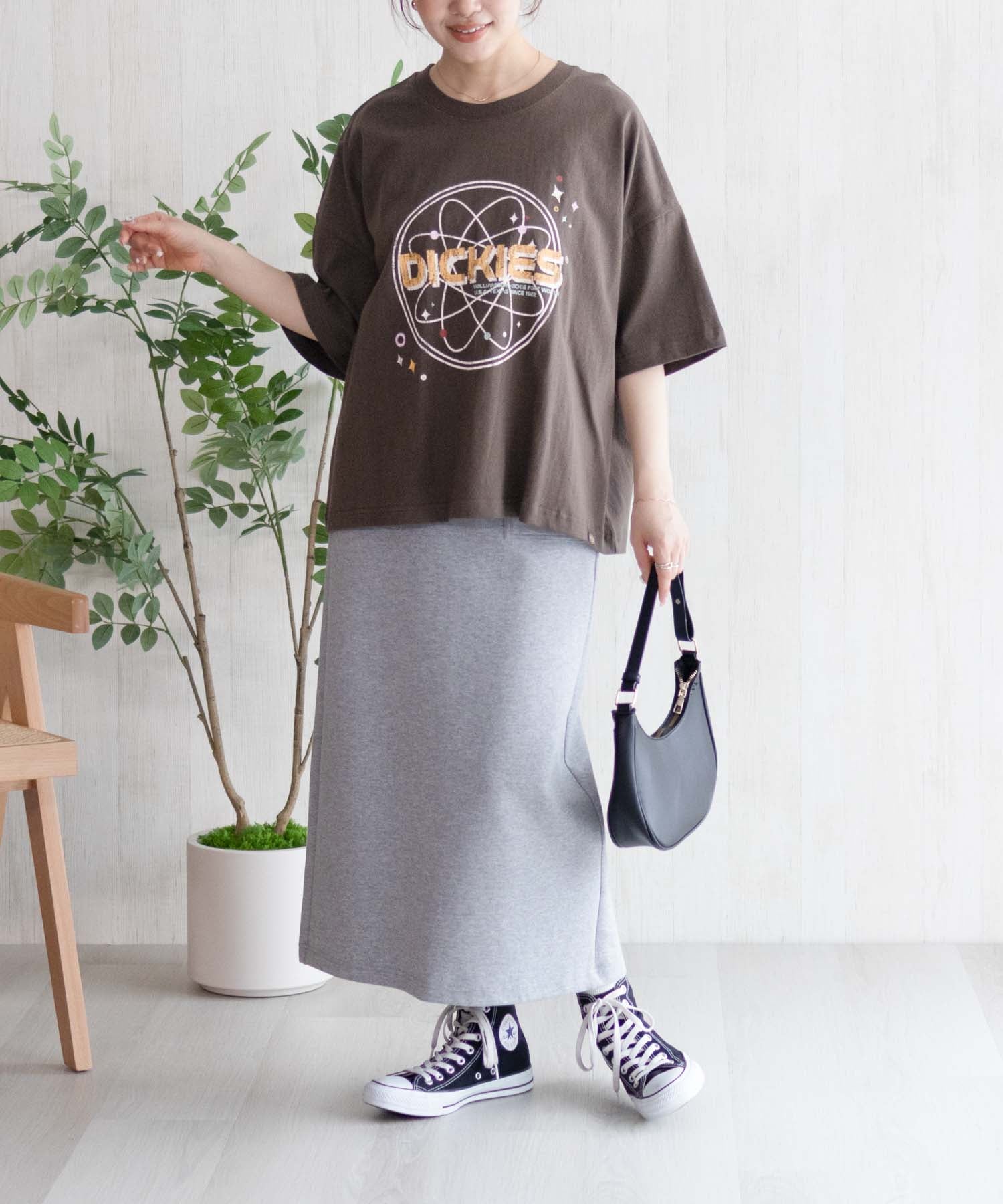 ディッキーズ Dickies バイオ加工アイコンTシャツ （ピンクオレンジ） ピンクオレンジ