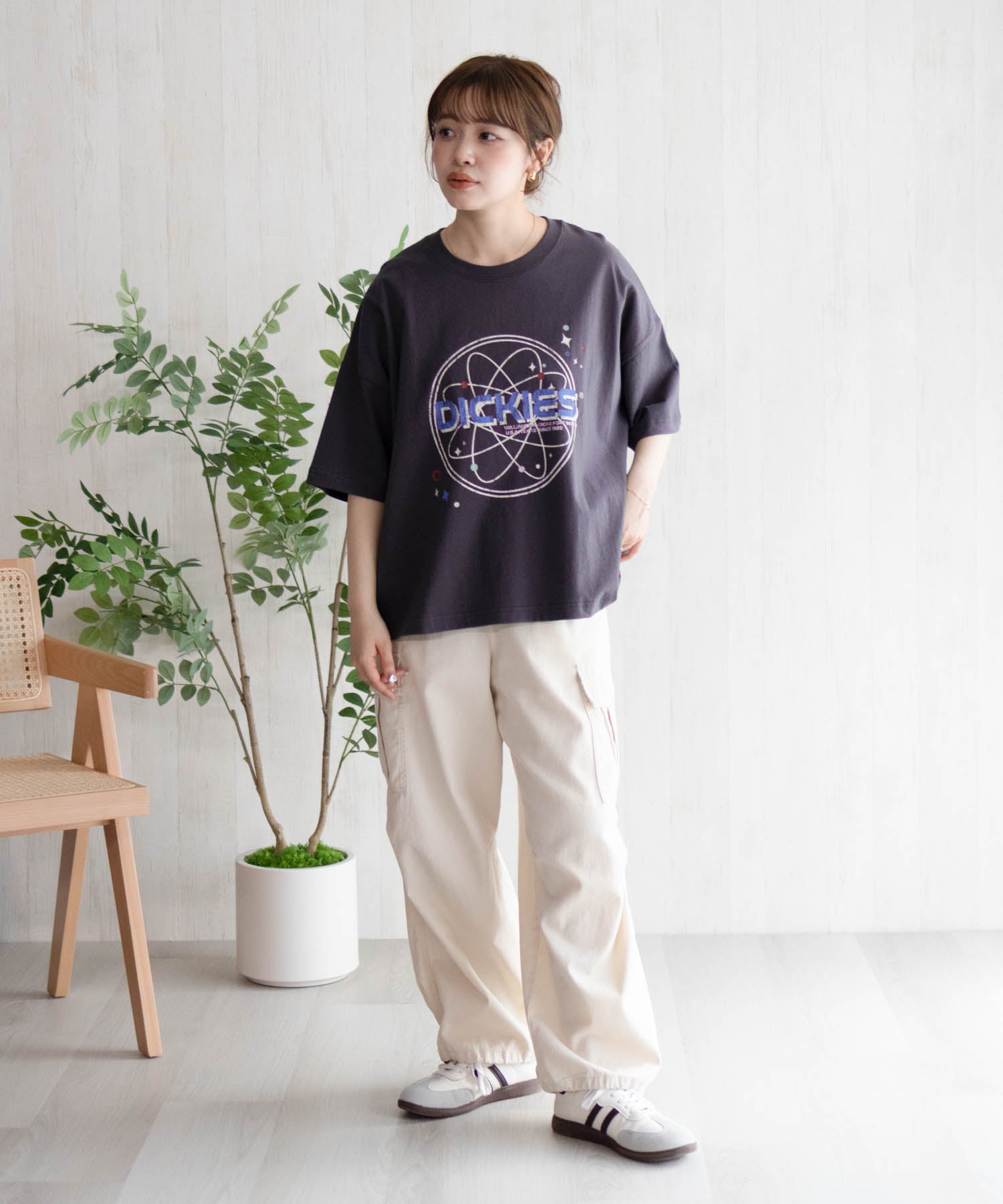 ディッキーズ Dickies バイオ加工アイコンTシャツ （ピンクオレンジ） ピンクオレンジ