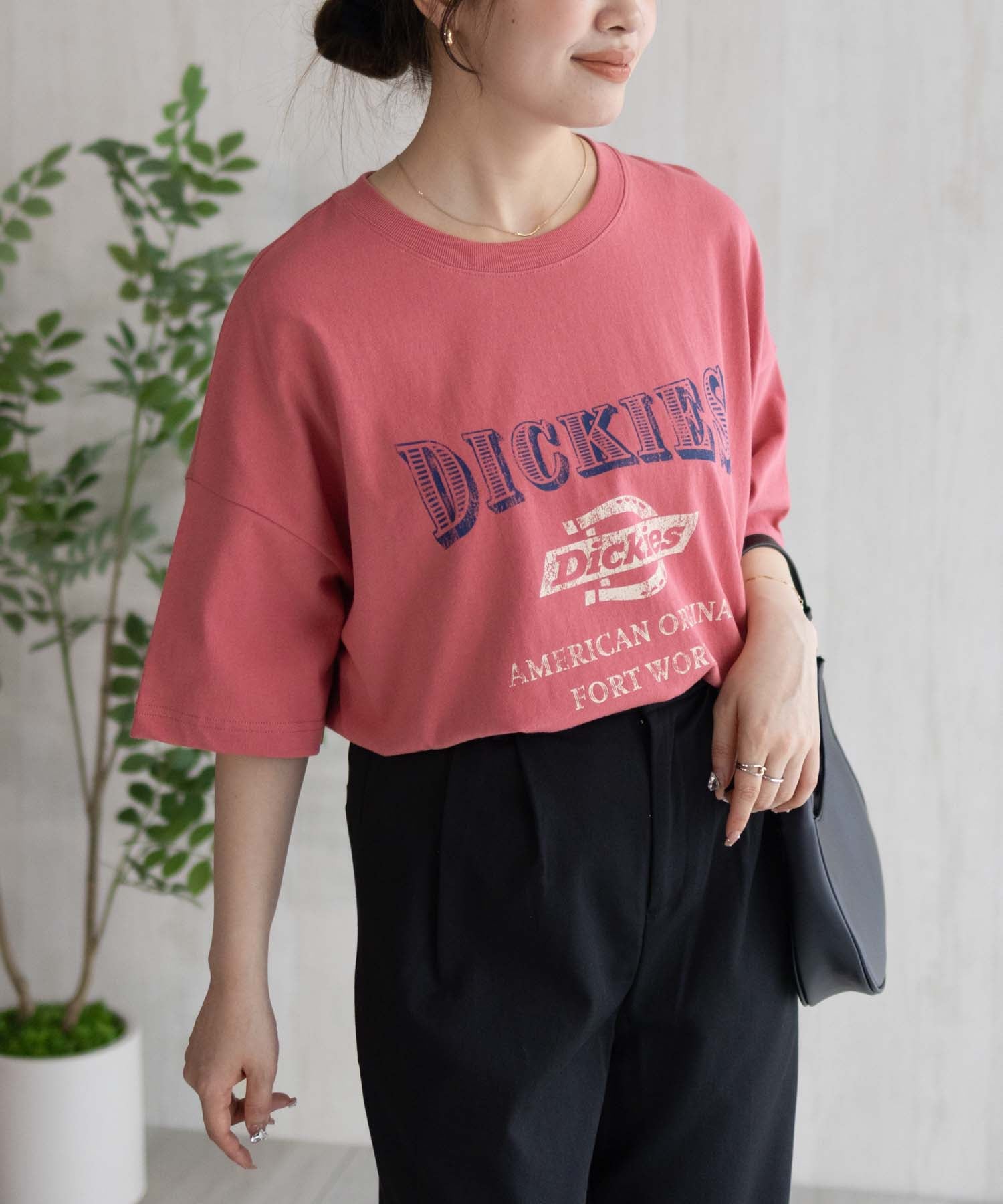 ディッキーズ Dickies バイオ加工カレッジTシャツ （レッド） レッド