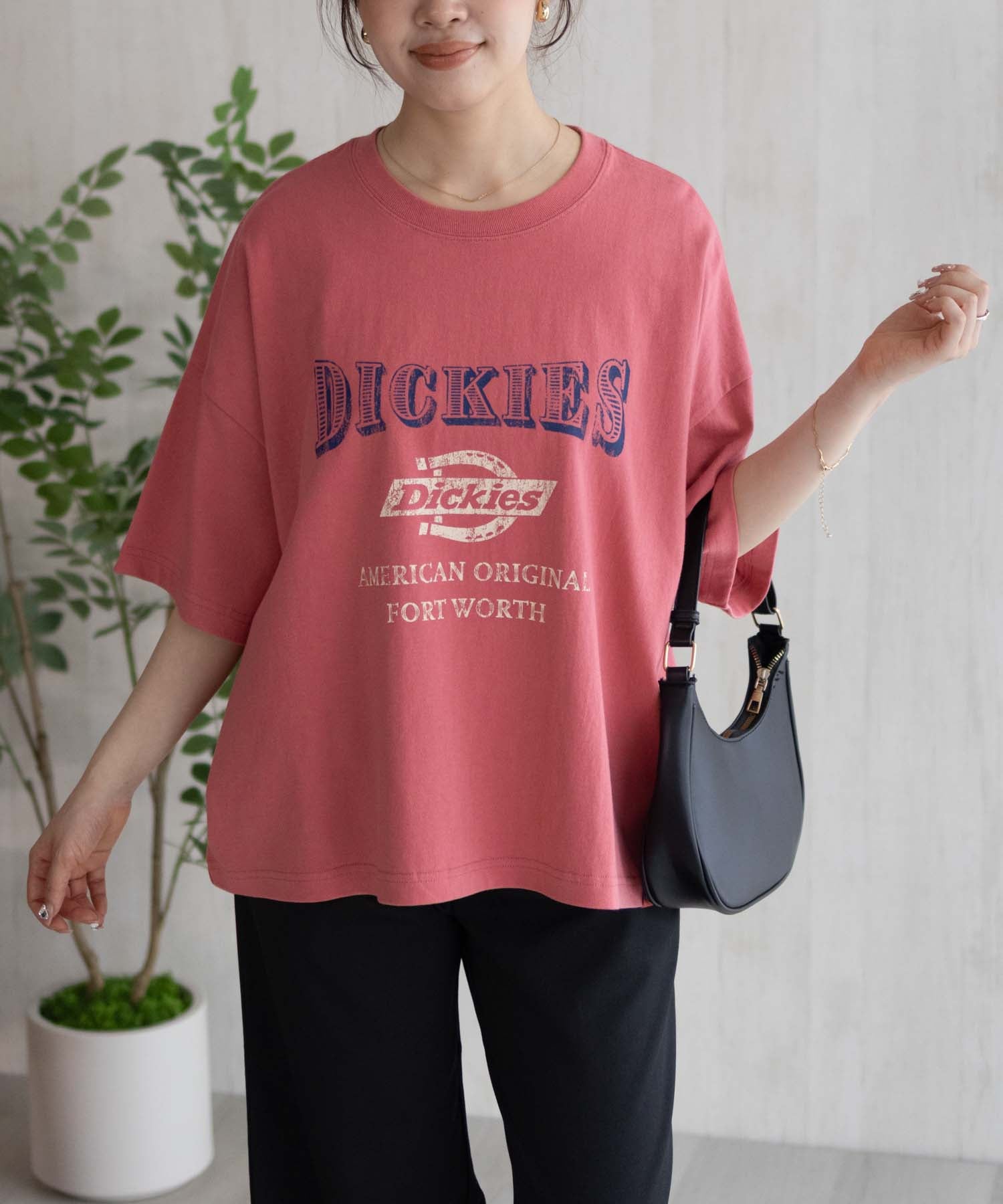 ディッキーズ Dickies バイオ加工カレッジTシャツ （レッド） レッド