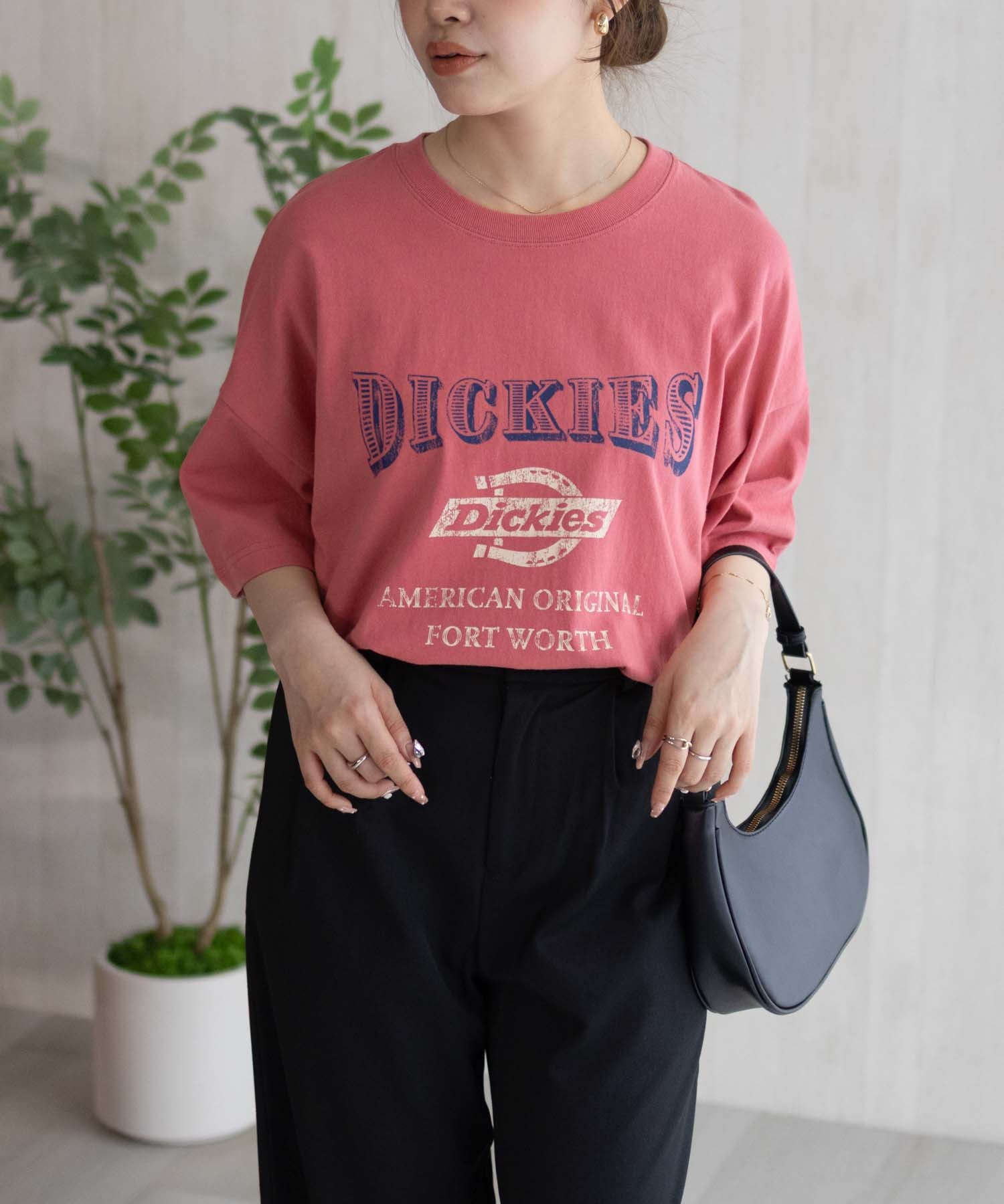 ディッキーズ Dickies バイオ加工カレッジTシャツ （レッド） レッド