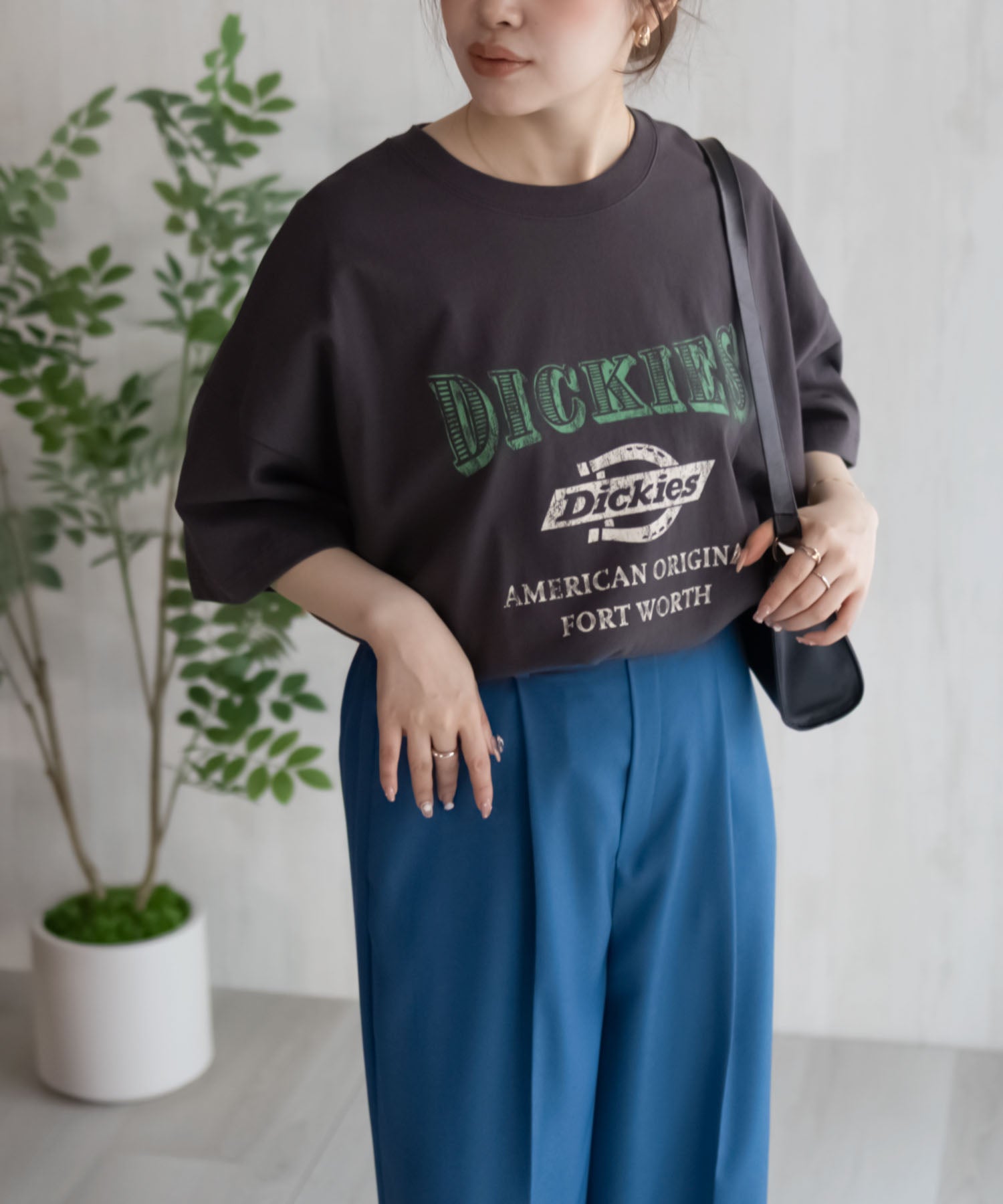ディッキーズ Dickies バイオ加工カレッジTシャツ （スミクロ） スミクロ