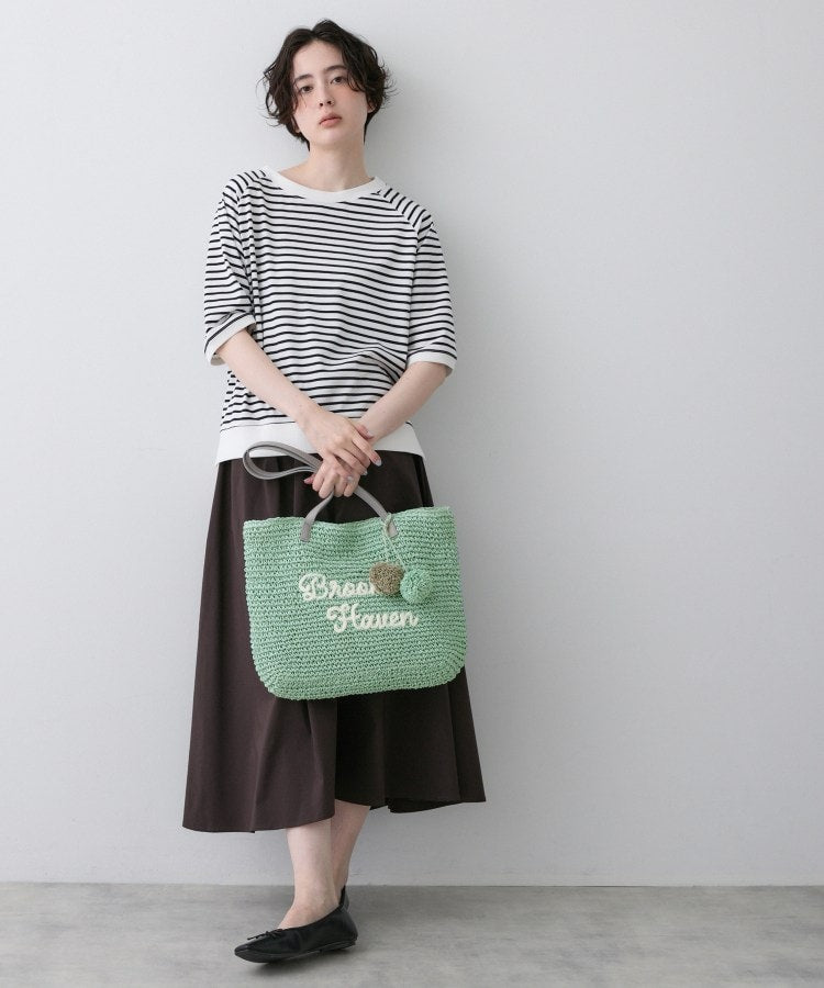 デッサン Dessin ロゴ刺繍 ポンポンチャーム付き ペーパーメッシュトート （ネイビー(094)） ネイビー(094)