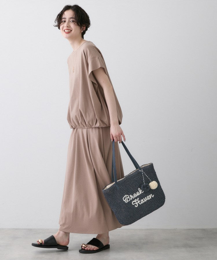 デッサン Dessin ロゴ刺繍 ポンポンチャーム付き ペーパーメッシュトート （ネイビー(094)） ネイビー(094)