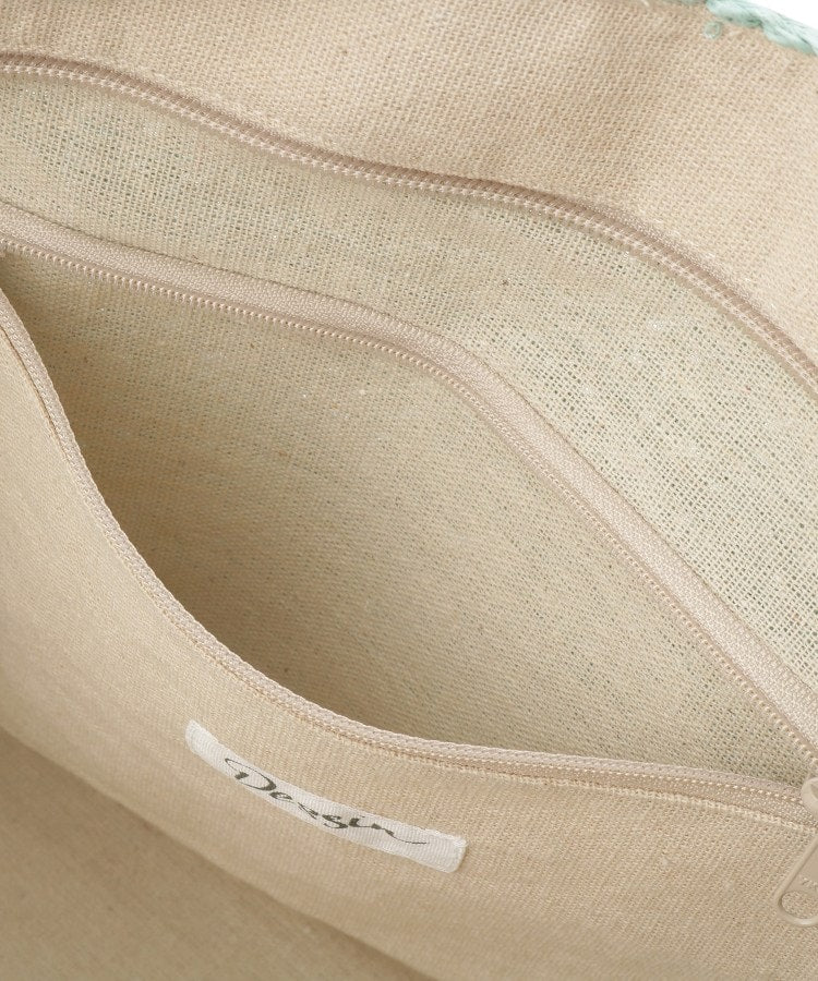 デッサン Dessin ロゴ刺繍 ポンポンチャーム付き ペーパーメッシュトート （ネイビー(094)） ネイビー(094)