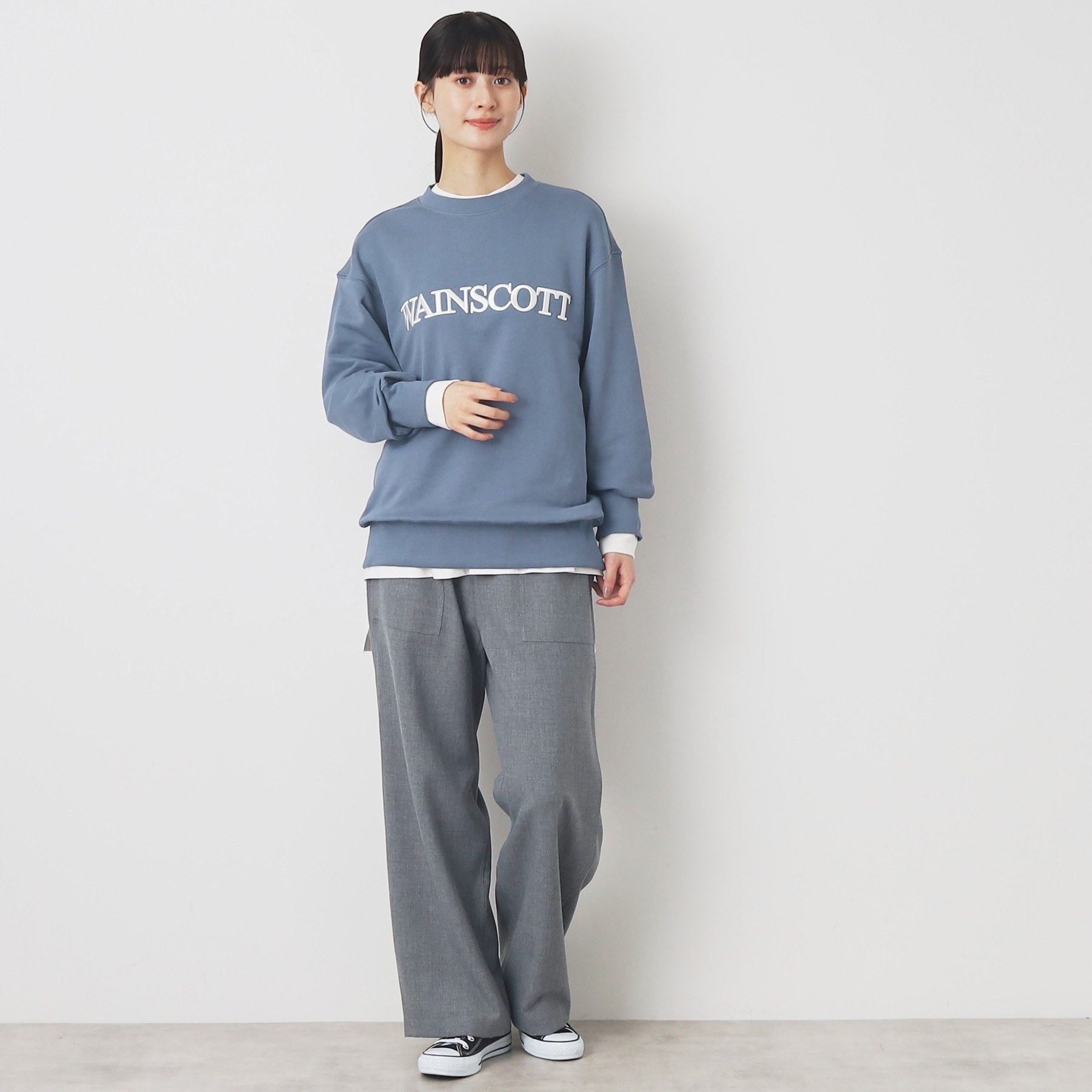 デッサン Dessin 【ユニセックス】3D刺繍スウェット （グレージュ(050)） グレージュ(050)