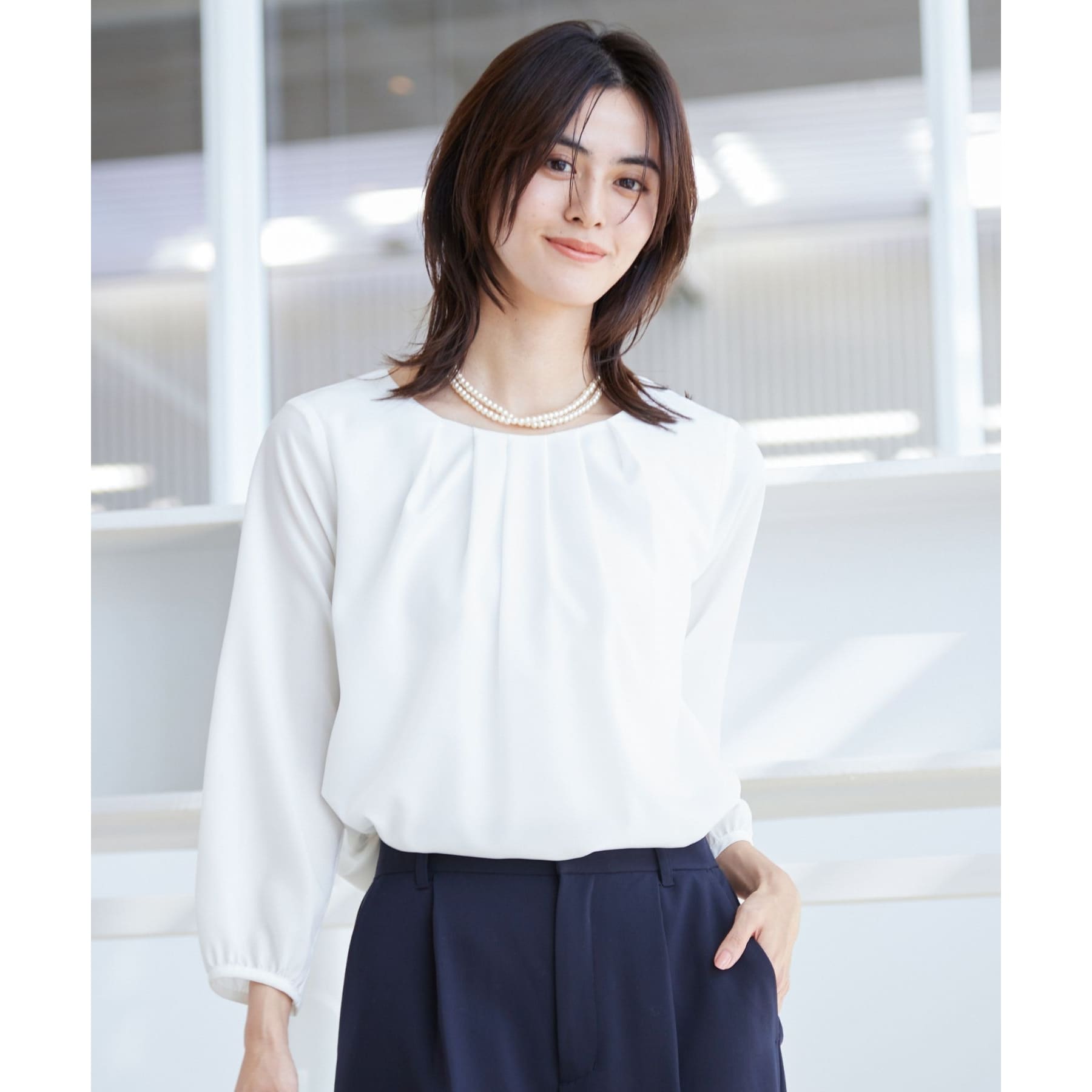 Dessin Dessin 【Entrance/Graduation Ceremony】 Georgette Blouse