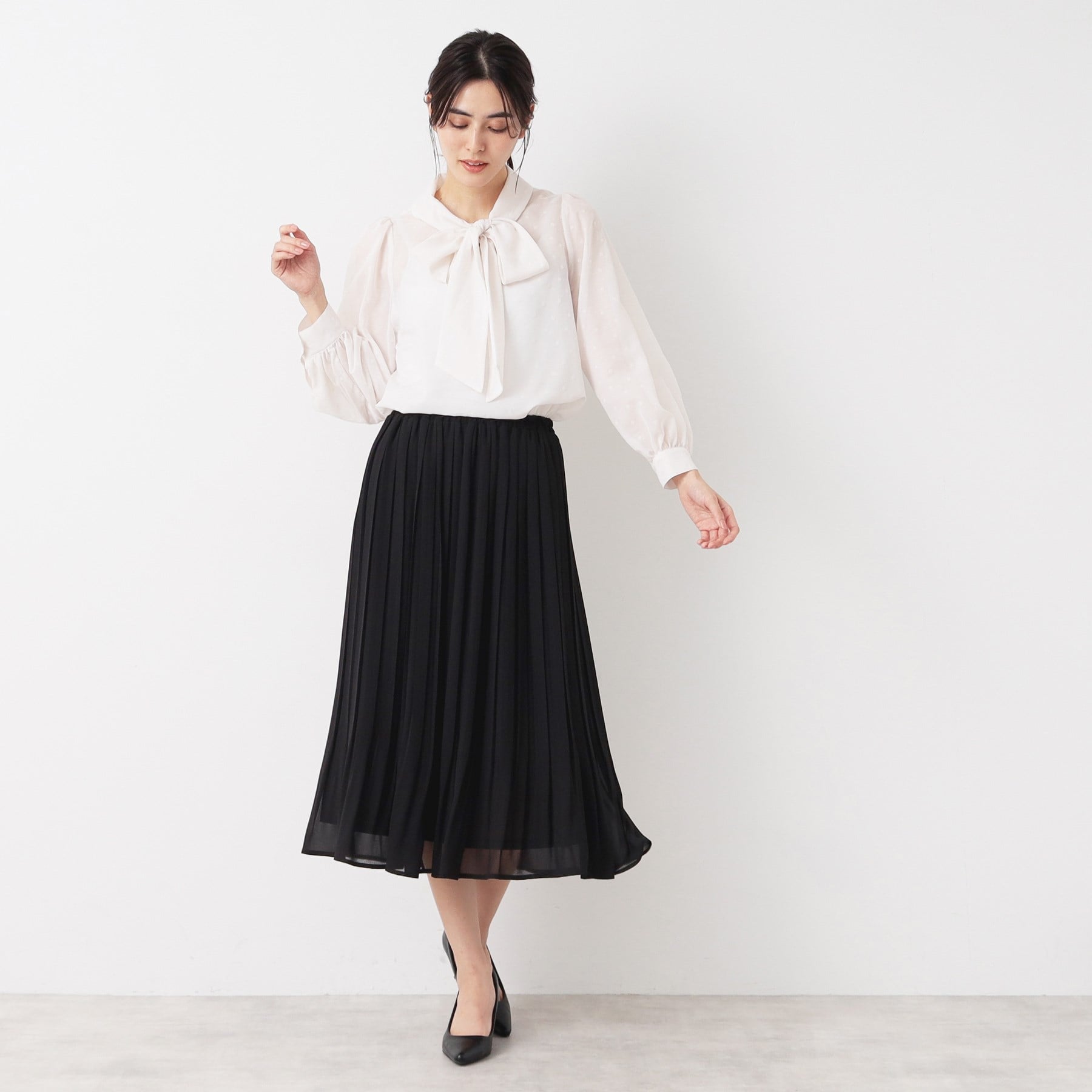 デッサン Dessin 【入卒／セレモニー】シフォンプリーツスカート