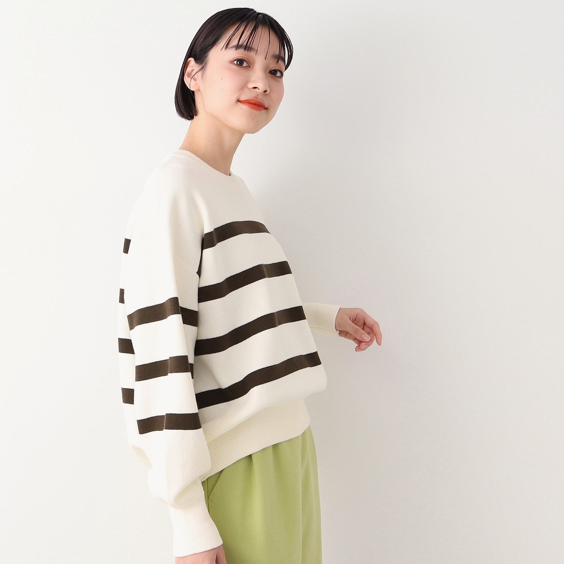 デッサン Dessin 【洗える】クルーネックボーダープルオーバー（XS～L） （ネイビー(394)） ネイビー(394)