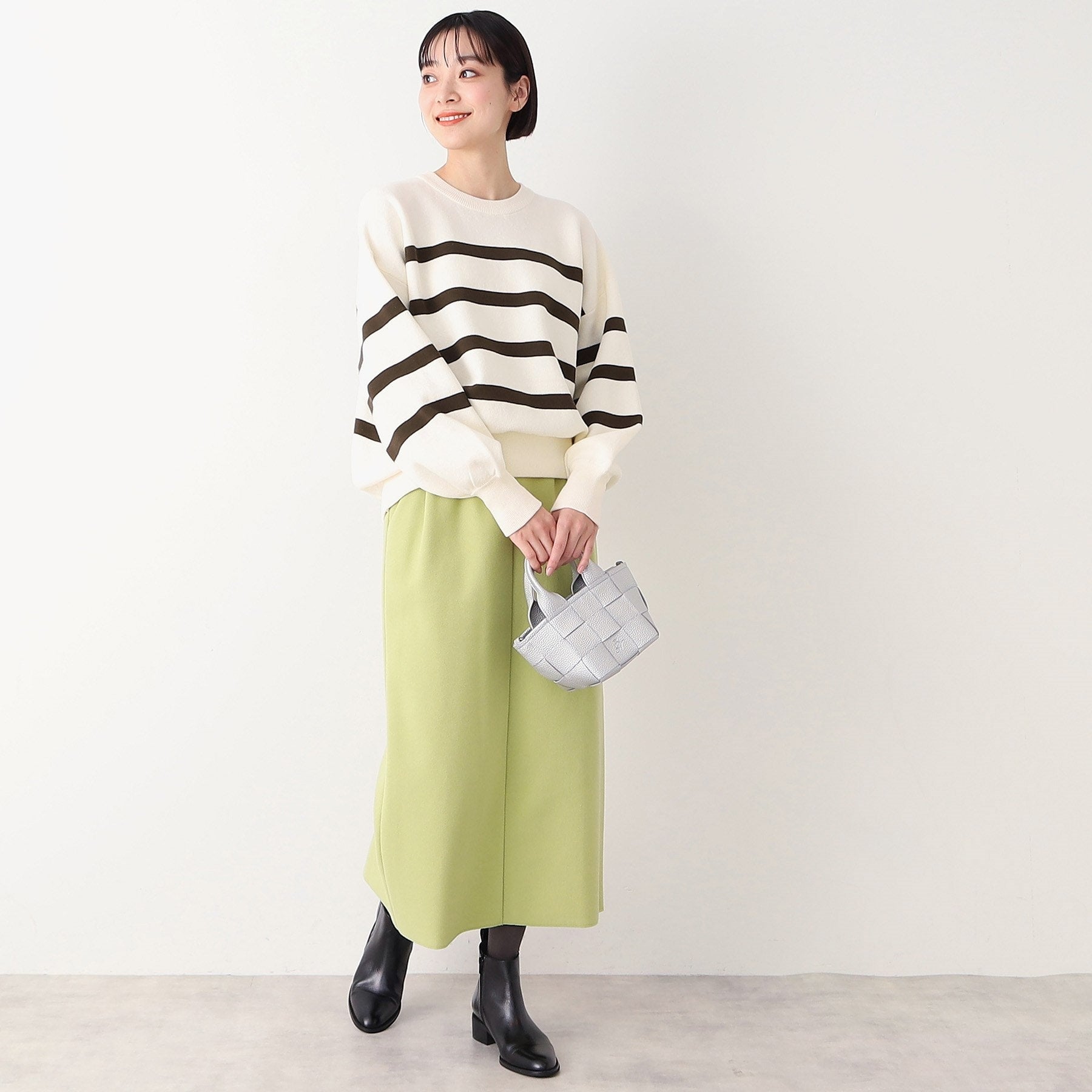 デッサン Dessin 【洗える】クルーネックボーダープルオーバー（XS～L） （ネイビー(394)） ネイビー(394)