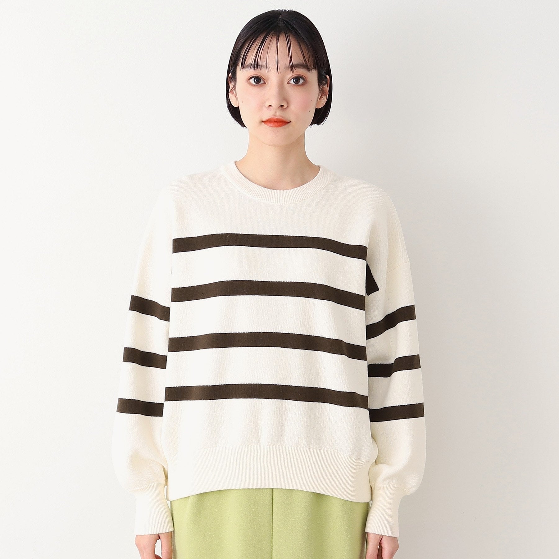 デッサン Dessin 【洗える】クルーネックボーダープルオーバー（XS～L） （ネイビー(394)） ネイビー(394)