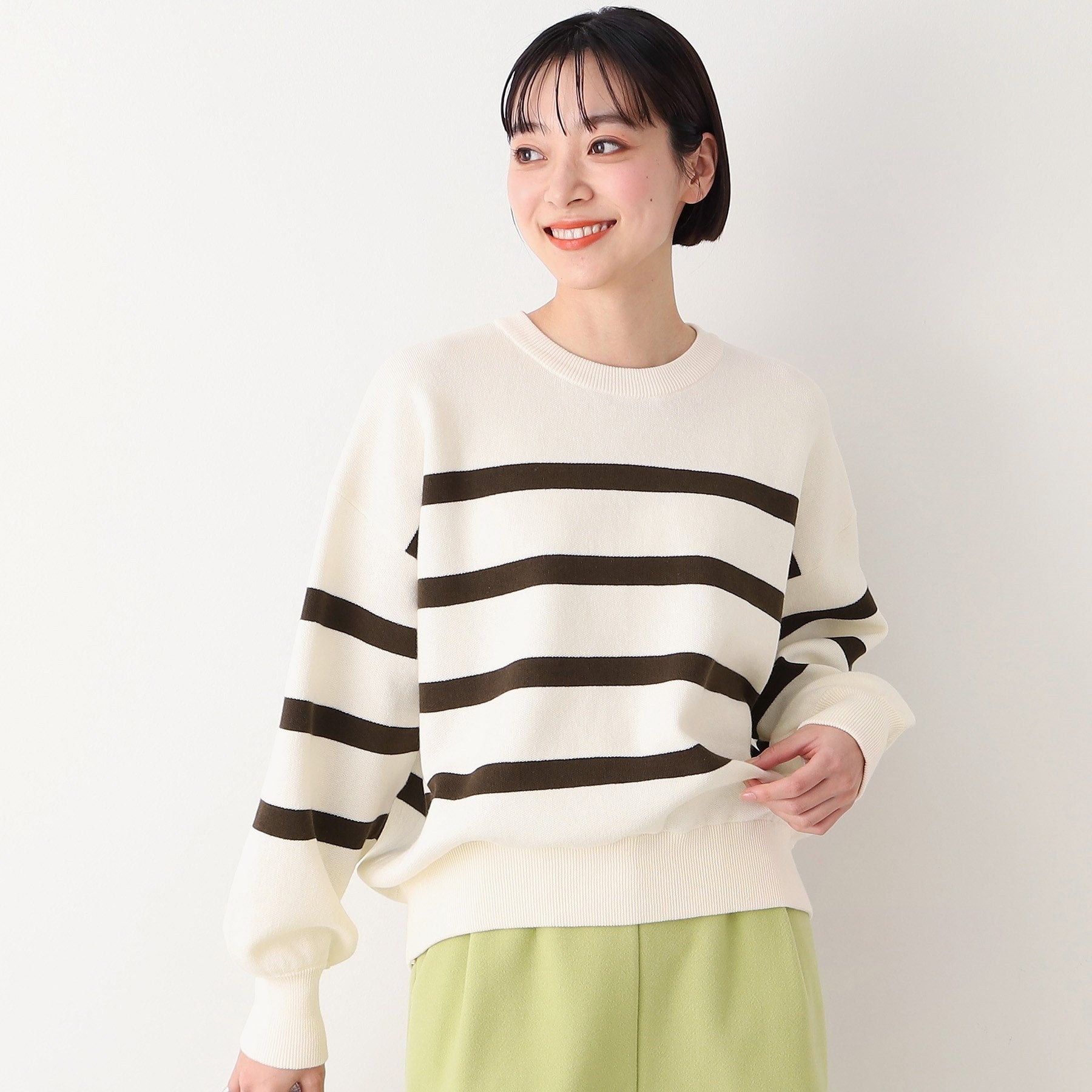 デッサン Dessin 【洗える】クルーネックボーダープルオーバー（XS～L） （ネイビー(394)） ネイビー(394)