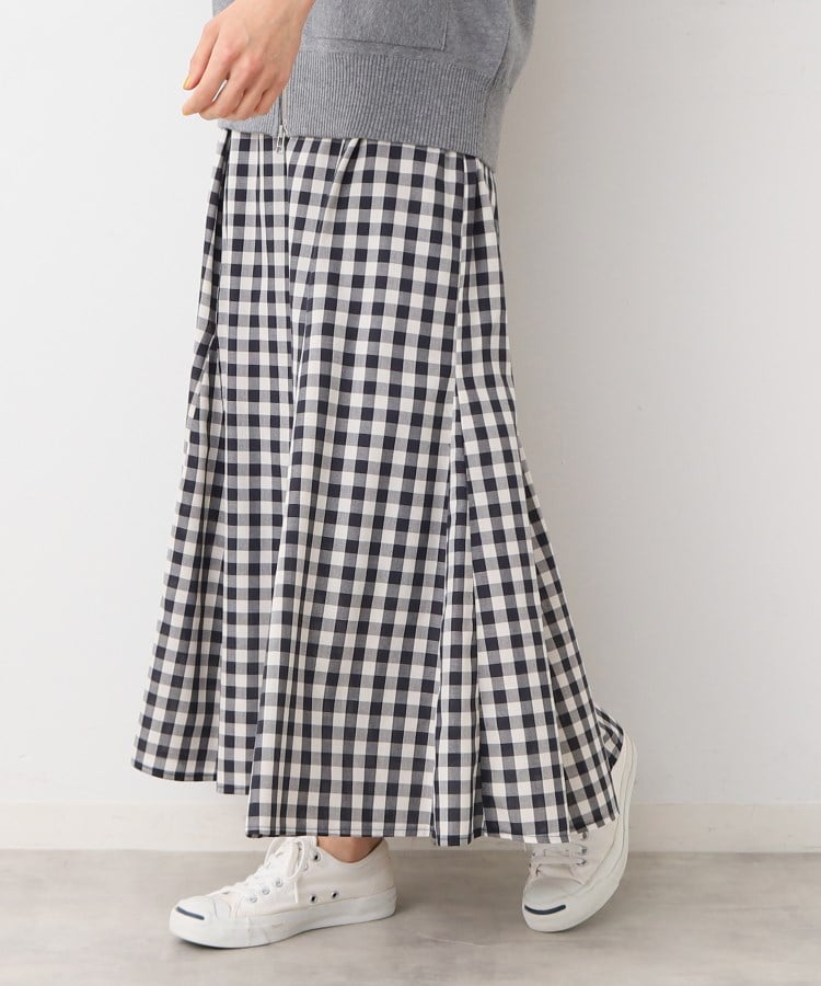 デッサン Dessin チェック柄マーメイドスカート（XS～L） （サックスブルー(290)） サックスブルー(290)