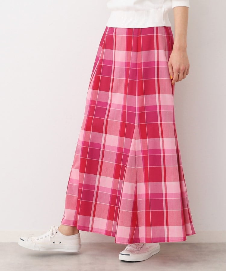 デッサン Dessin チェック柄マーメイドスカート（XS～L） （サックスブルー(290)） サックスブルー(290)