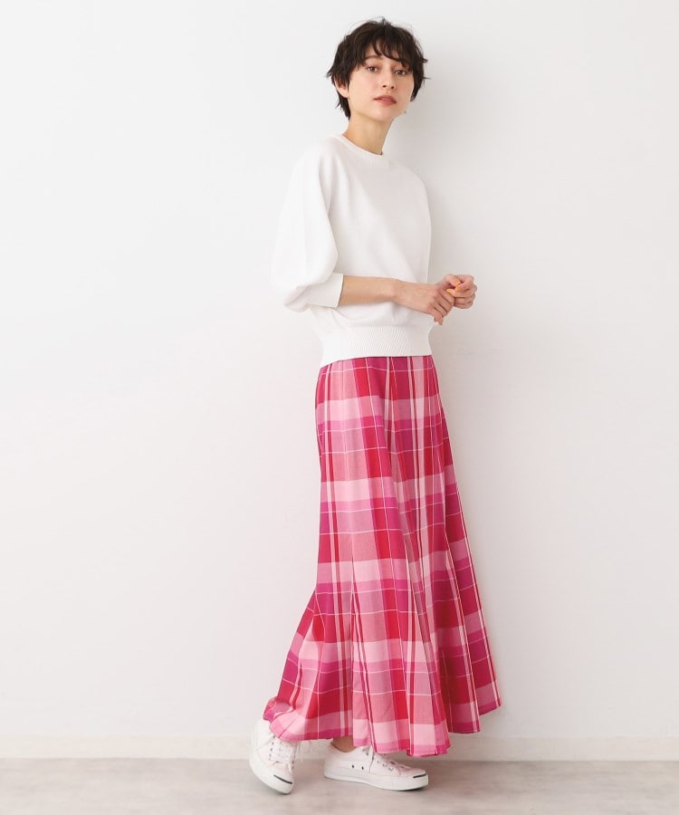 デッサン Dessin チェック柄マーメイドスカート（XS～L） （サックスブルー(290)） サックスブルー(290)