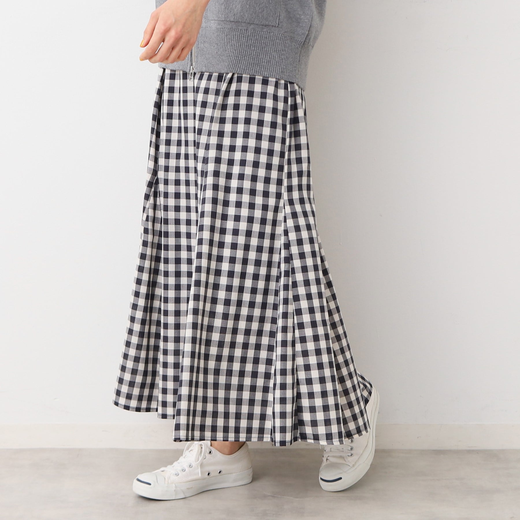 デッサン Dessin チェック柄マーメイドスカート（XS～L） （サックスブルー(290)） サックスブルー(290)