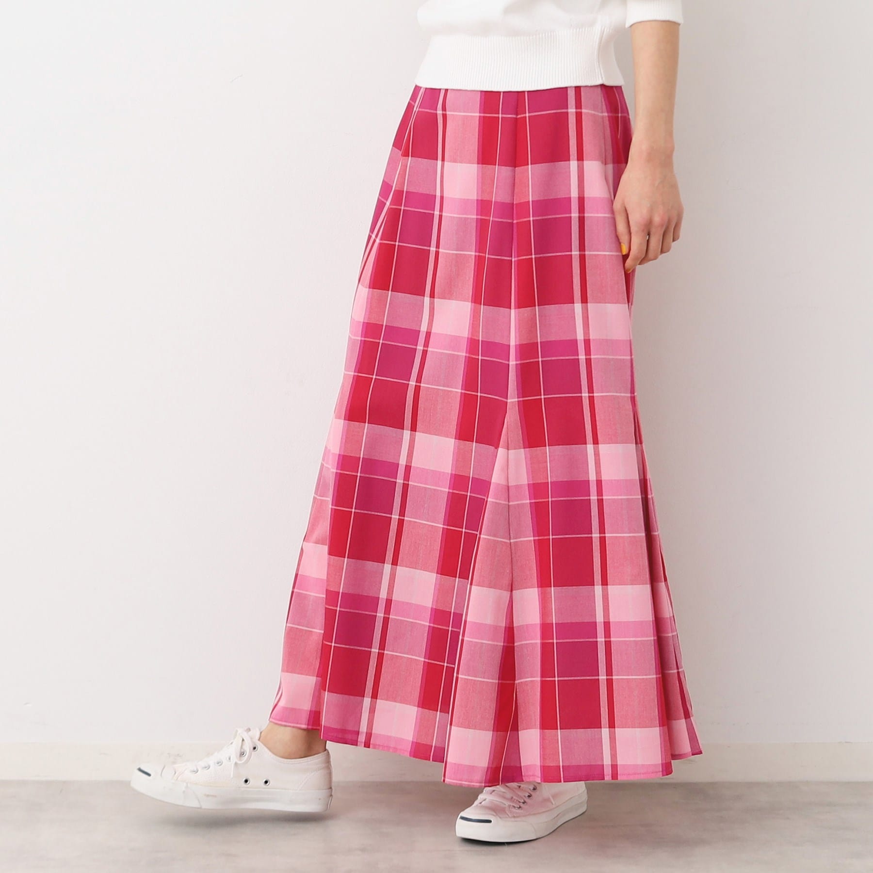 デッサン Dessin チェック柄マーメイドスカート（XS～L） （サックスブルー(290)） サックスブルー(290)