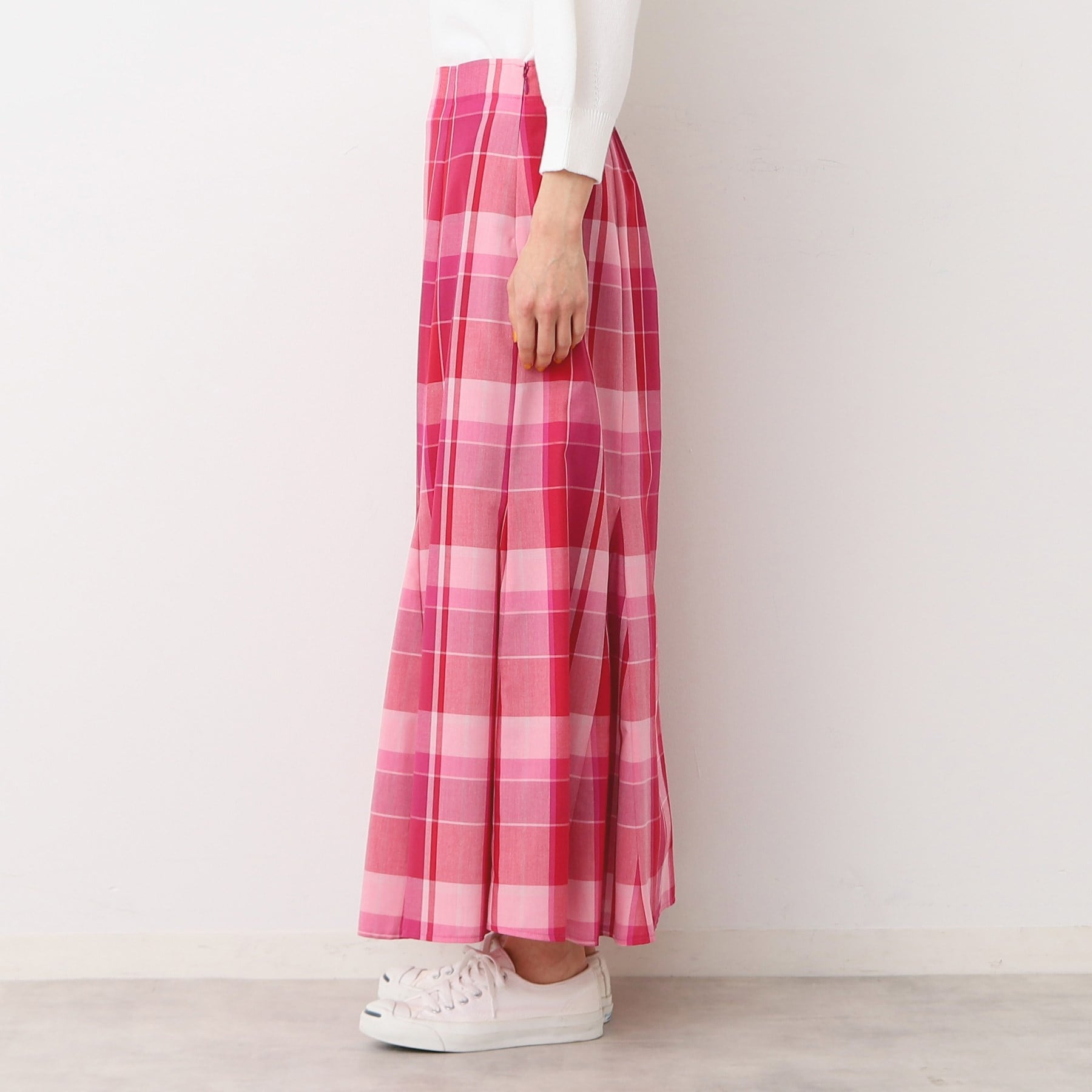 デッサン Dessin チェック柄マーメイドスカート（XS～L） （サックスブルー(290)） サックスブルー(290)