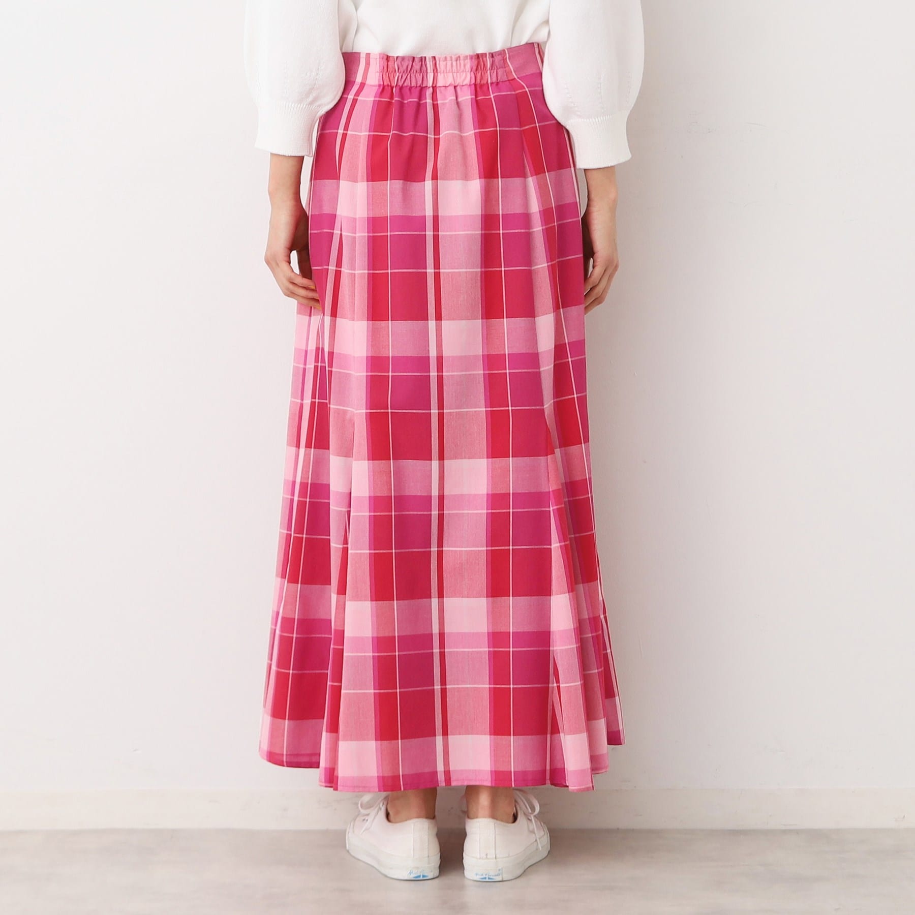 デッサン Dessin チェック柄マーメイドスカート（XS～L） （サックスブルー(290)） サックスブルー(290)