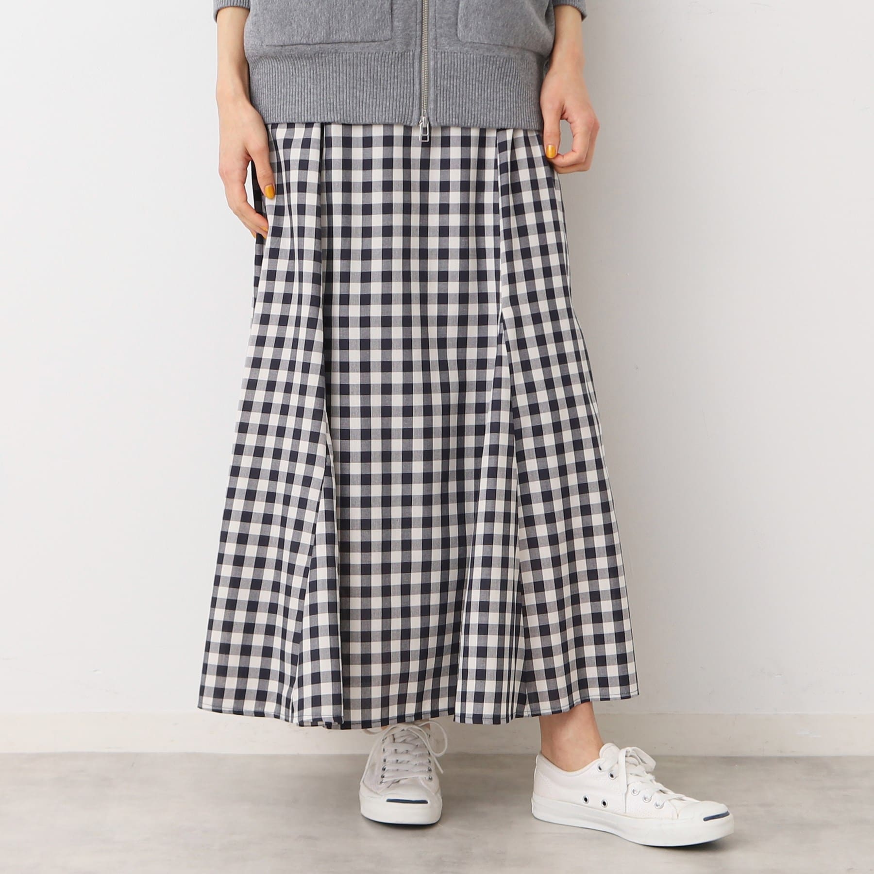 デッサン Dessin チェック柄マーメイドスカート（XS～L） （サックスブルー(290)） サックスブルー(290)