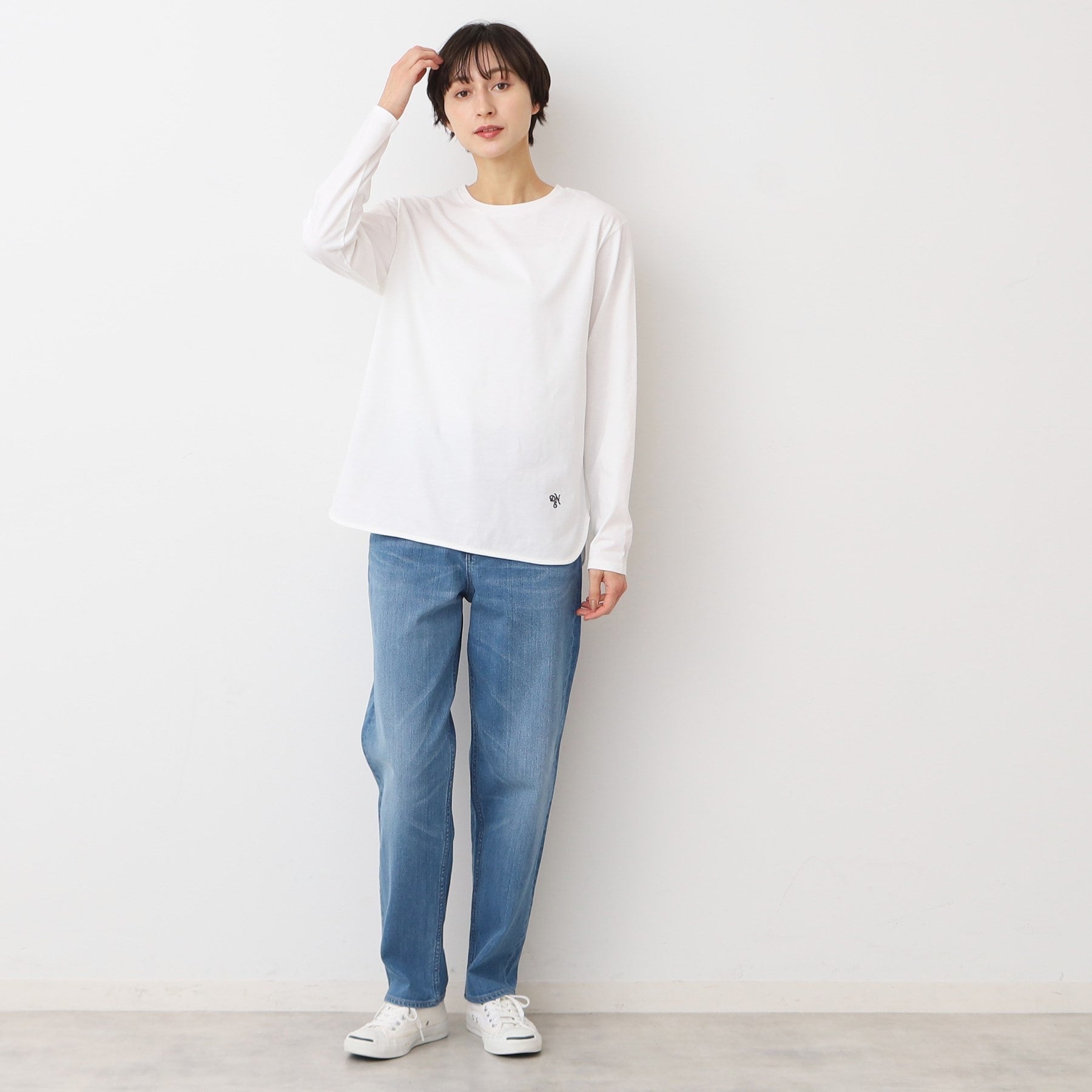 デッサン Dessin ロングスリーブTシャツ（XS～L） （ホワイト(002)） ホワイト(002)