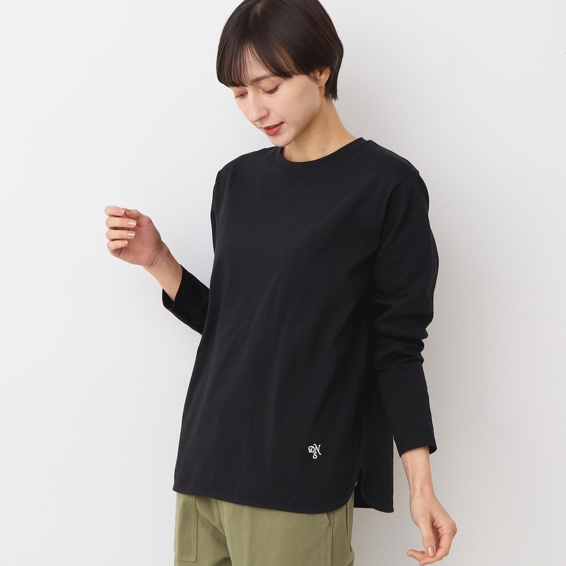デッサン Dessin ロングスリーブTシャツ（XS～L） （ホワイト(002)） ホワイト(002)