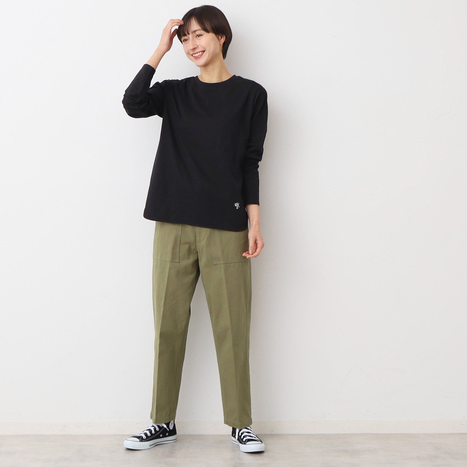 デッサン Dessin ロングスリーブTシャツ（XS～L） （ホワイト(002)） ホワイト(002)
