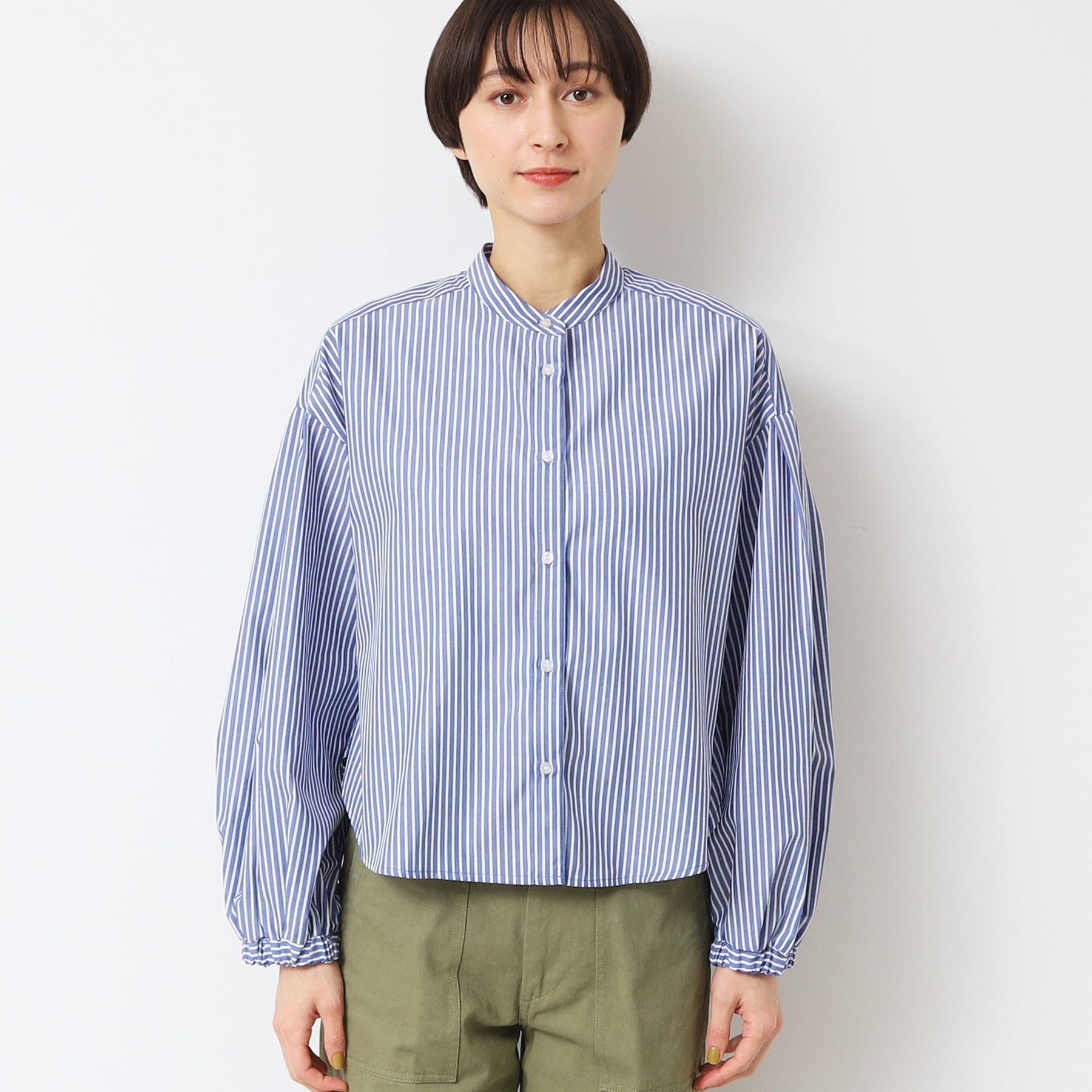 デッサン Dessin 【洗える】バンドカラーシャツ（XS～L） （イエロー(331)） イエロー(331)