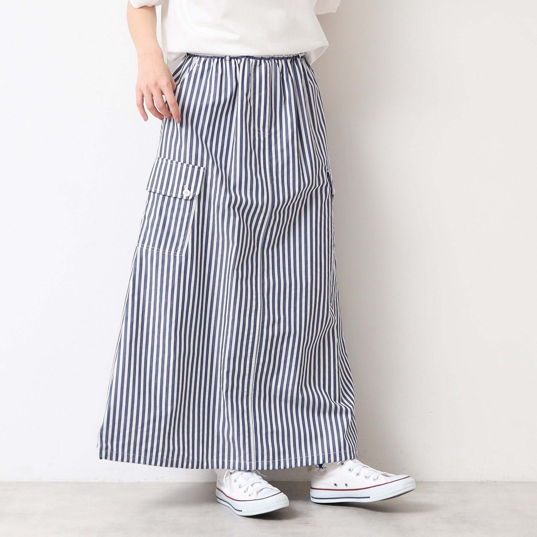 デッサン Dessin ストライプスピンドル付スカート