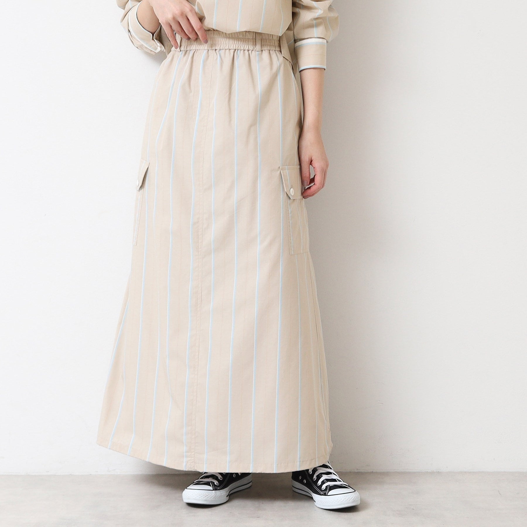 デッサン Dessin ストライプスピンドル付スカート