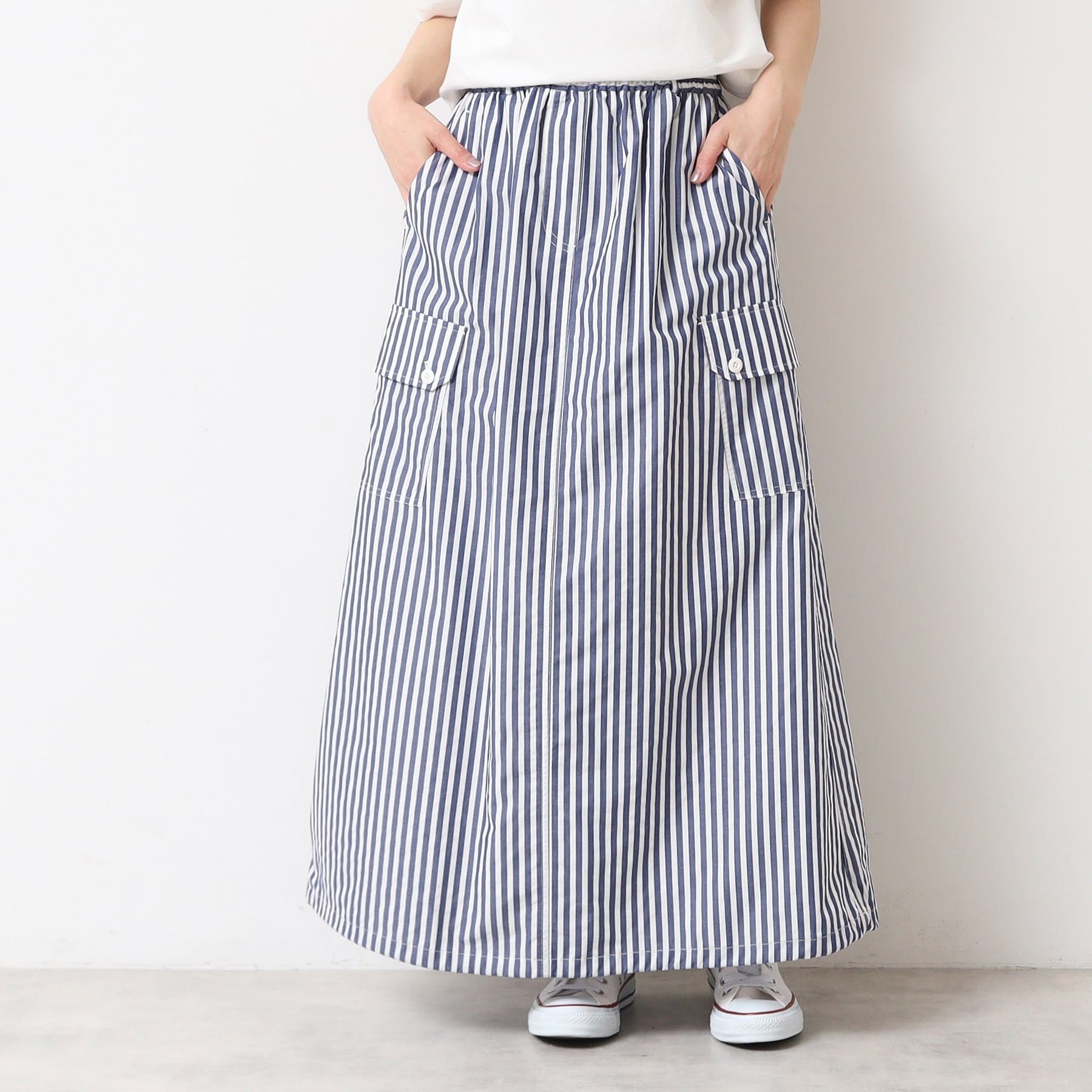 デッサン Dessin ストライプスピンドル付スカート