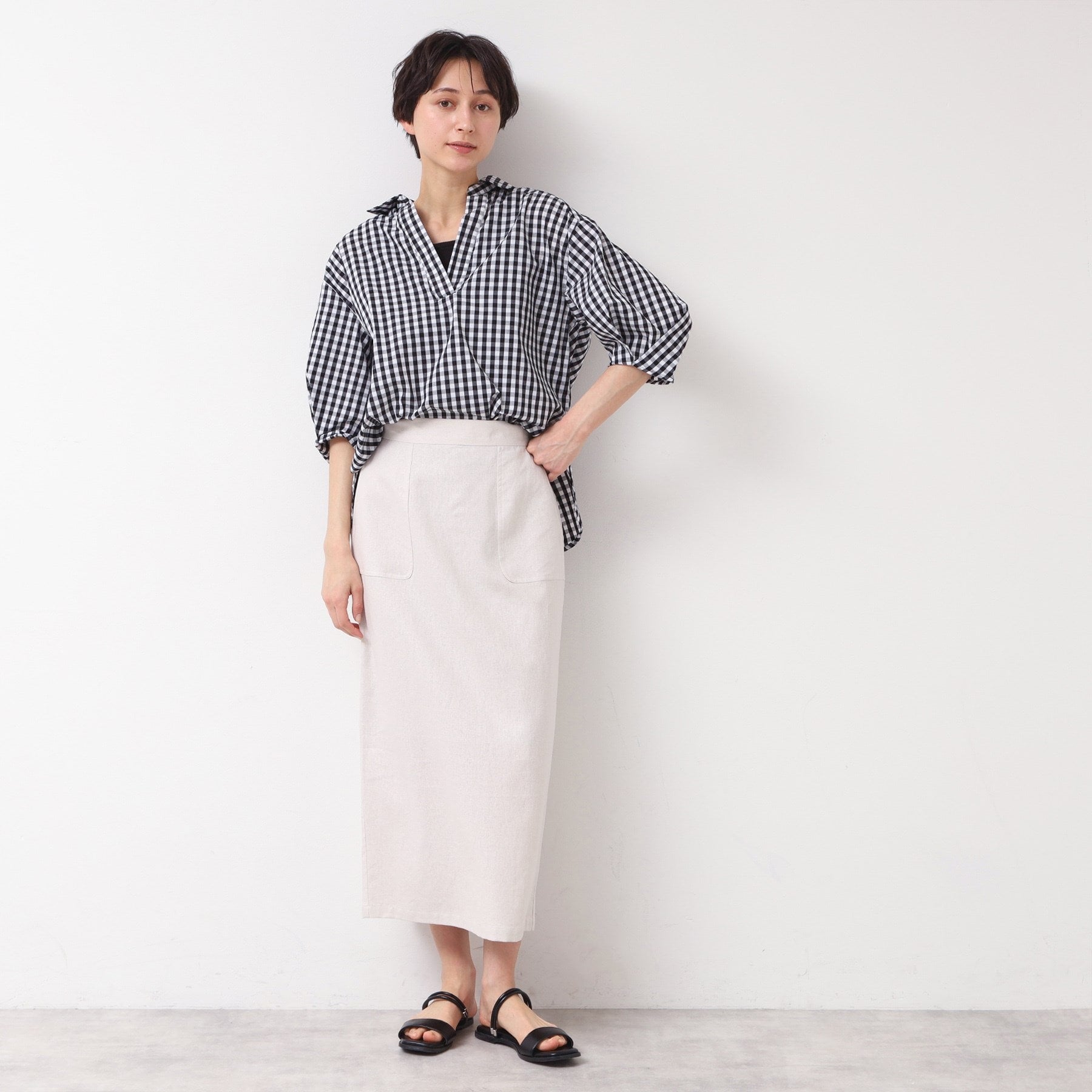 デッサン Dessin シャツカラースキッパー（XS～L） （ブラック(219)） ブラック(219)