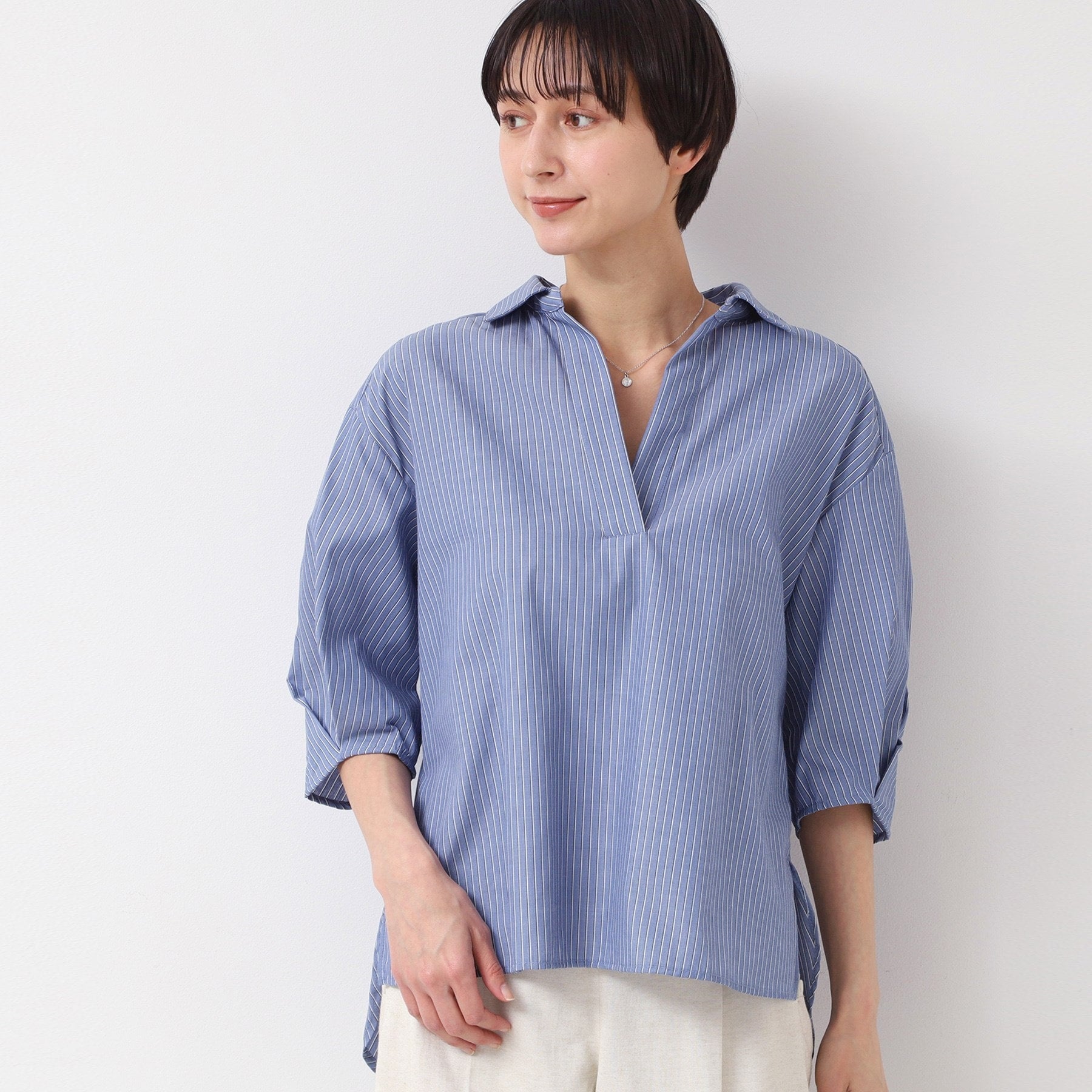 デッサン Dessin シャツカラースキッパー（XS～L） （ブルー(392)） ブルー(392)