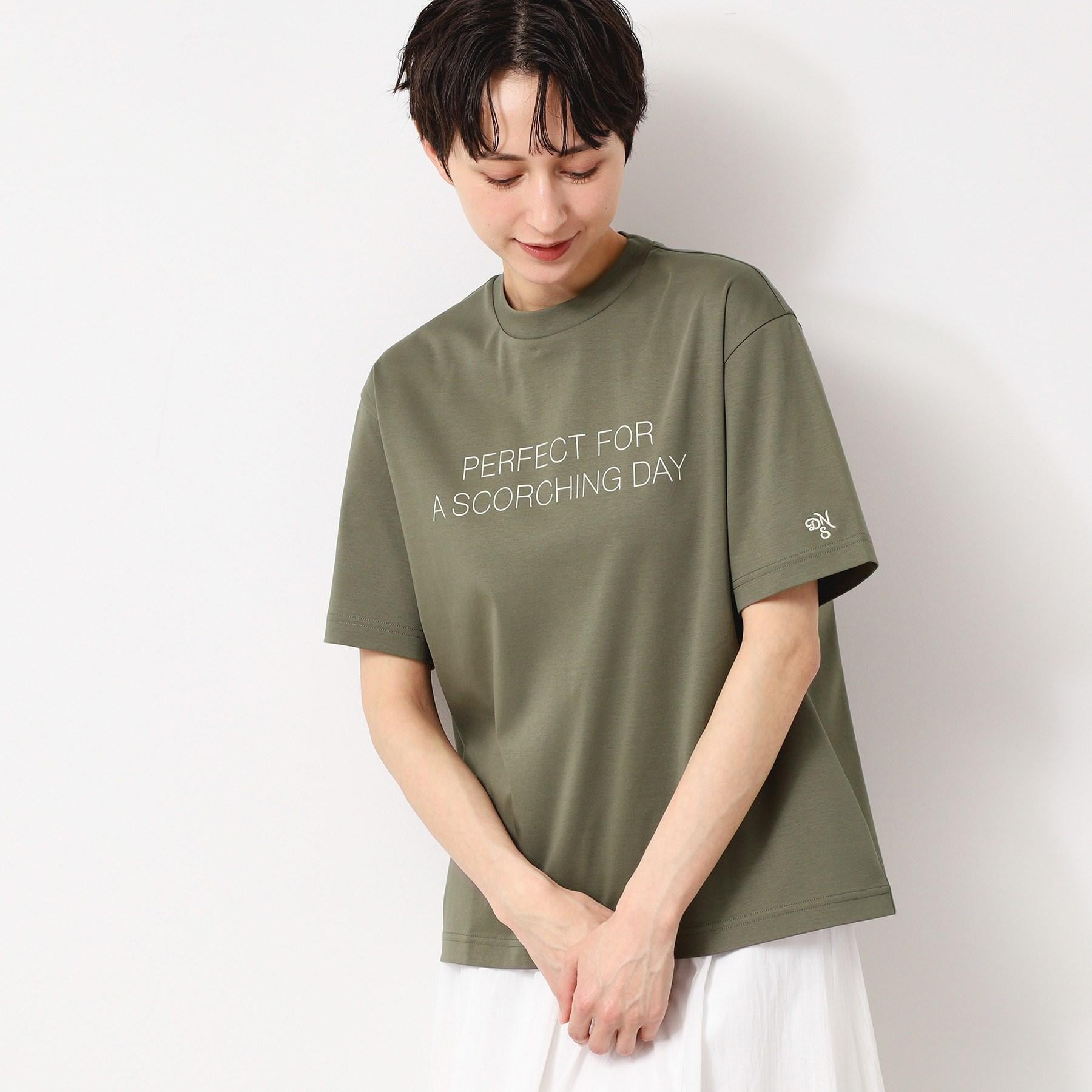 デッサン Dessin 【接触冷感／抗菌防臭】アイスクリアコットンロゴTシャツ （カーキ(027)） カーキ(027)