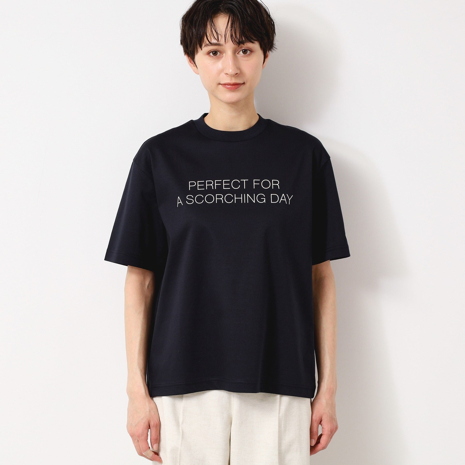 デッサン Dessin 【接触冷感／抗菌防臭】アイスクリアコットンロゴTシャツ （カーキ(027)） カーキ(027)