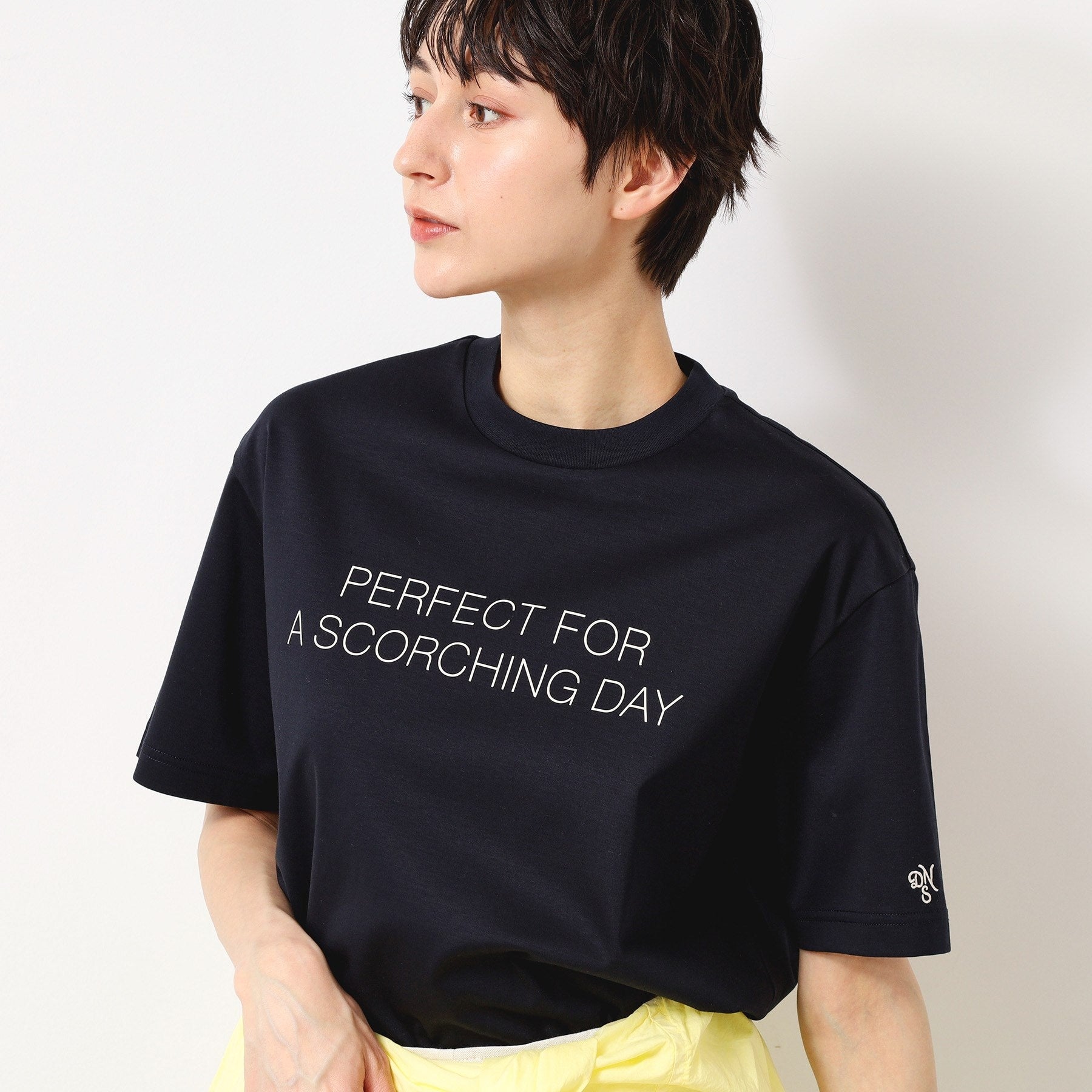 デッサン Dessin 【接触冷感／抗菌防臭】アイスクリアコットンロゴTシャツ （ネイビー(095)） ネイビー(095)