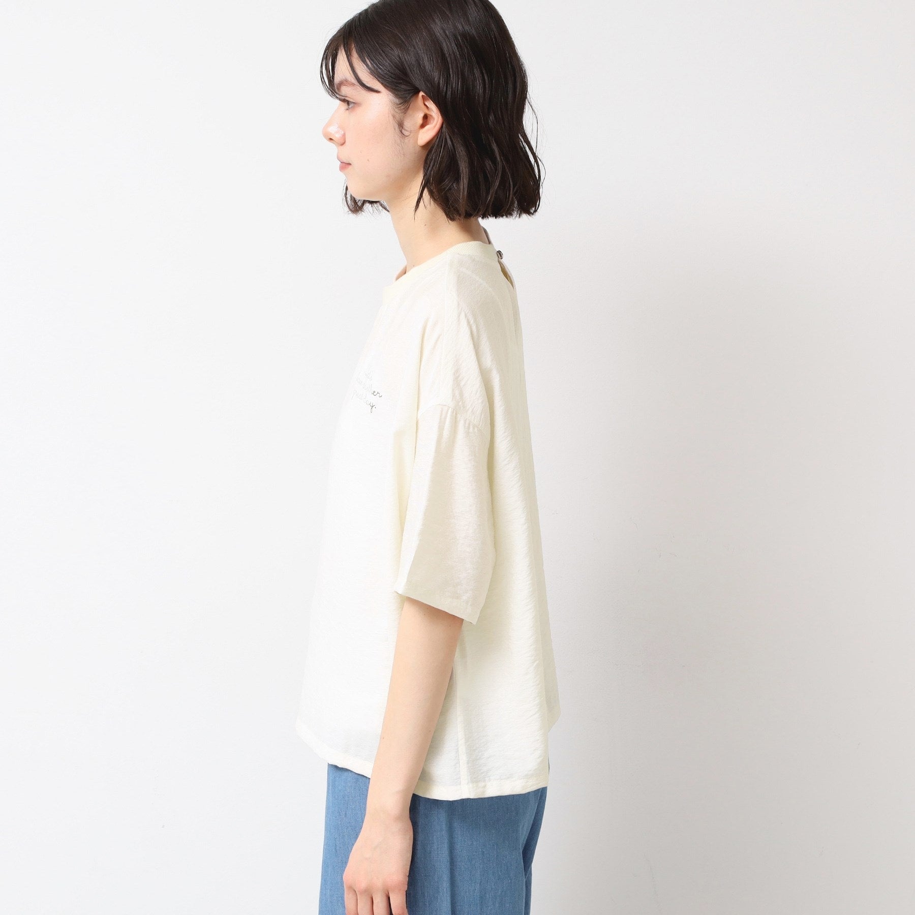 デッサン Dessin ロゴ入りブラウス（XS～L） （ブラウン(043)） ブラウン(043)
