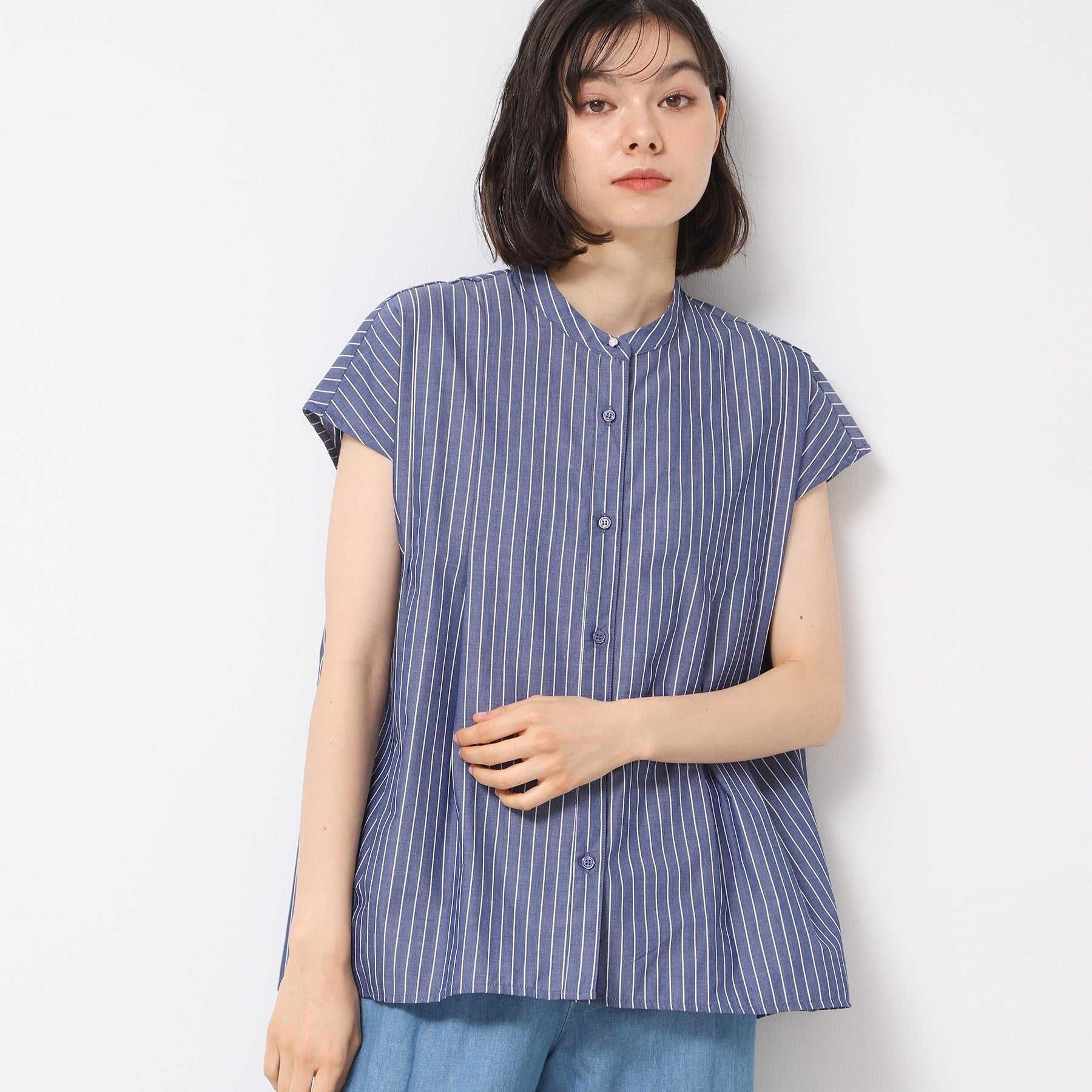 デッサン Dessin フレンチスリーブブラウス（XS～L） （ブルー(393)） ブルー(393)