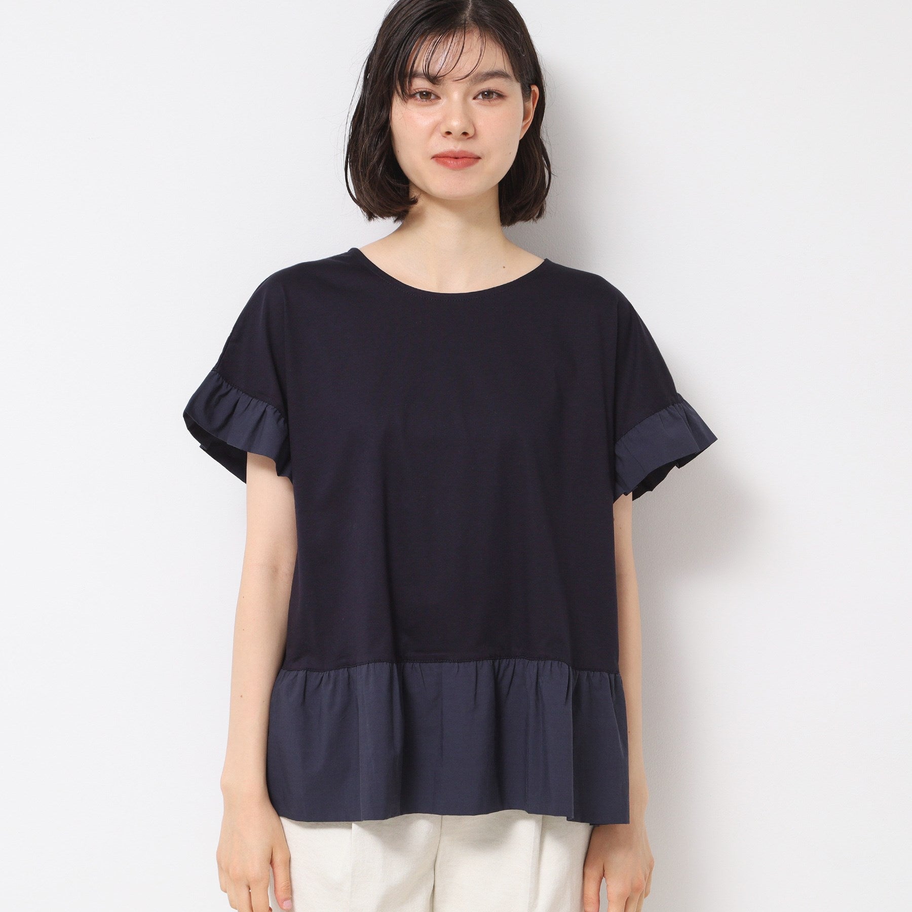 デッサン Dessin 切り替えカットソー （オリーブグリーン(026)） オリーブグリーン(026)