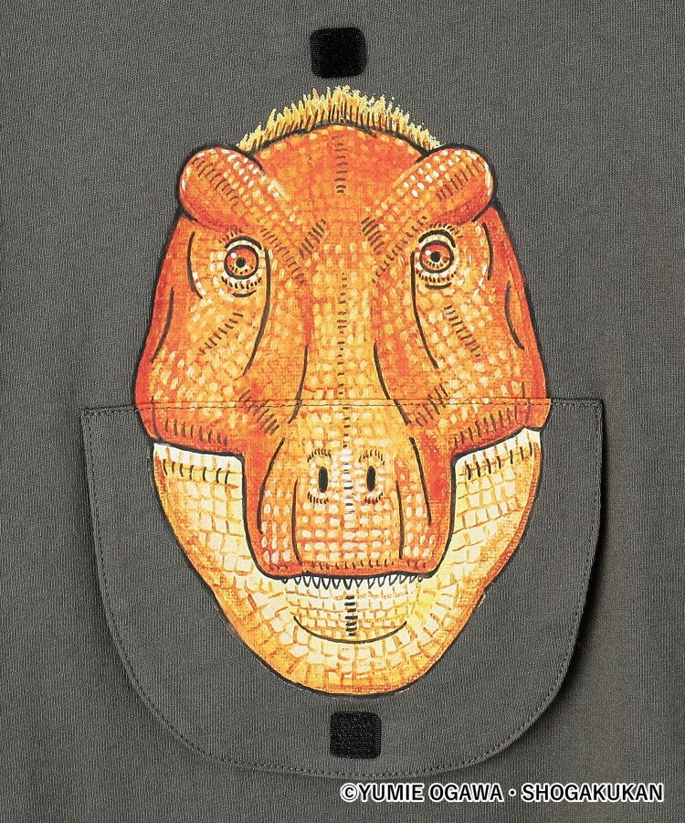 デッサン Dessin 【小学館】コラボ 恐竜変身Tシャツ （チャコールグレー(414)） チャコールグレー(414)